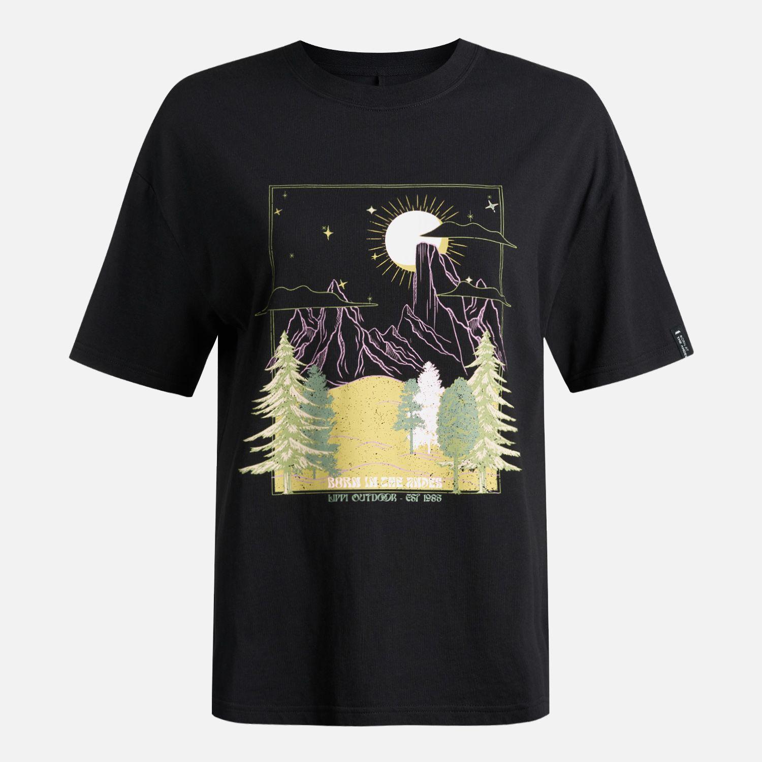 Polera Teen Girl Psychedelic Oversize T-Shirt Negro Lippi-5