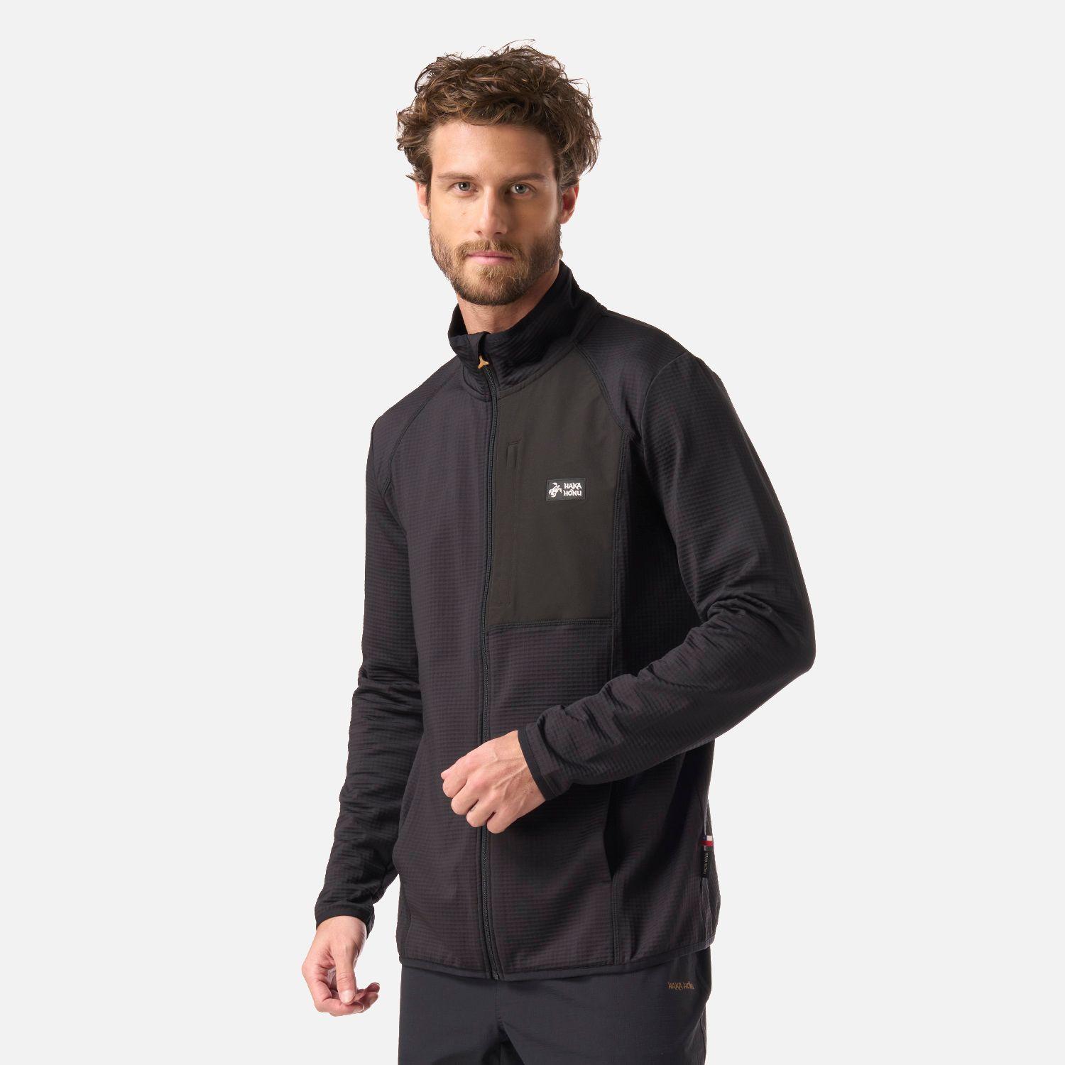 Polerón Hombre Taina Full Zip Negro Haka Honu V26-1