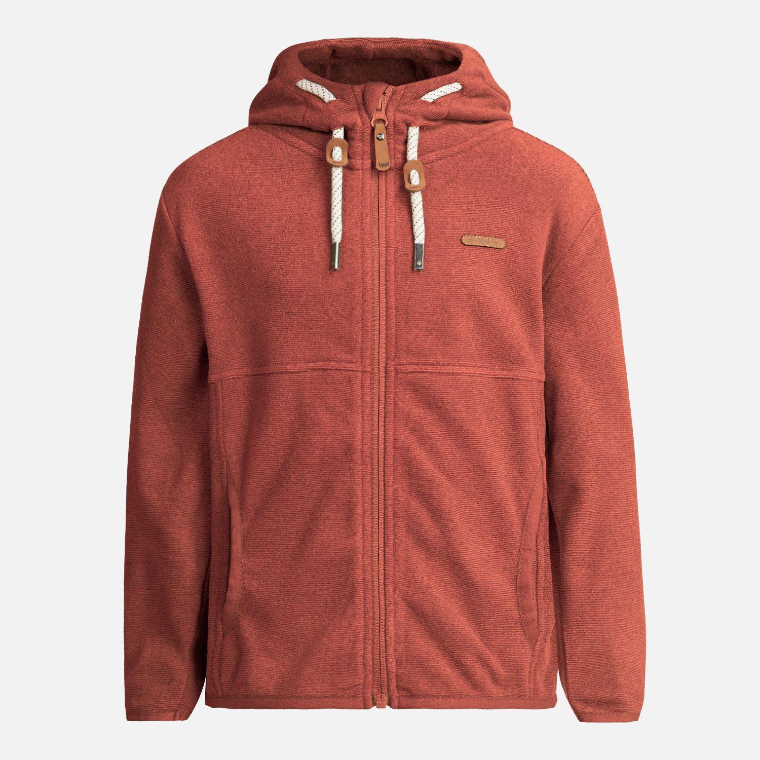 Poleron Niño Stripes Nano-F Full Zip Hoody Terracota Lippi-0