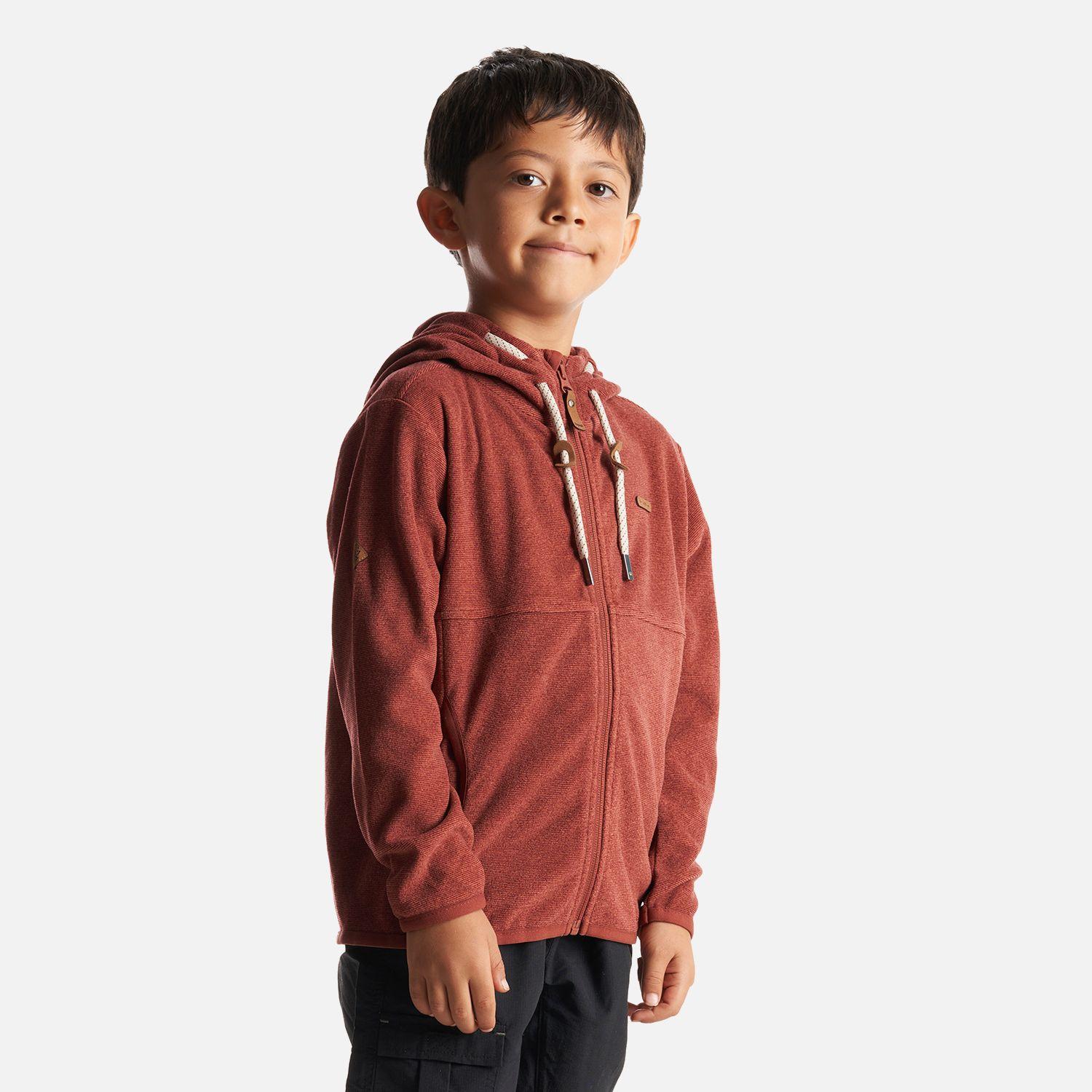 Poleron Niño Stripes Nano-F Full Zip Hoody Terracota Lippi-2