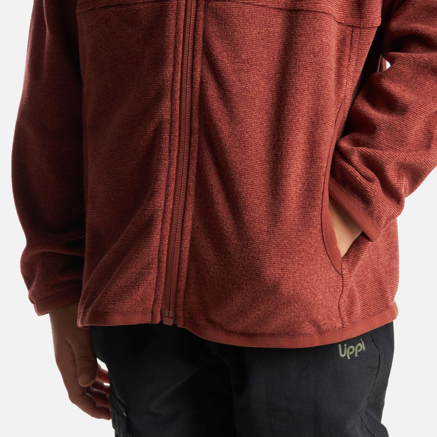 Poleron Niño Stripes Nano-F Full Zip Hoody Terracota Lippi-5