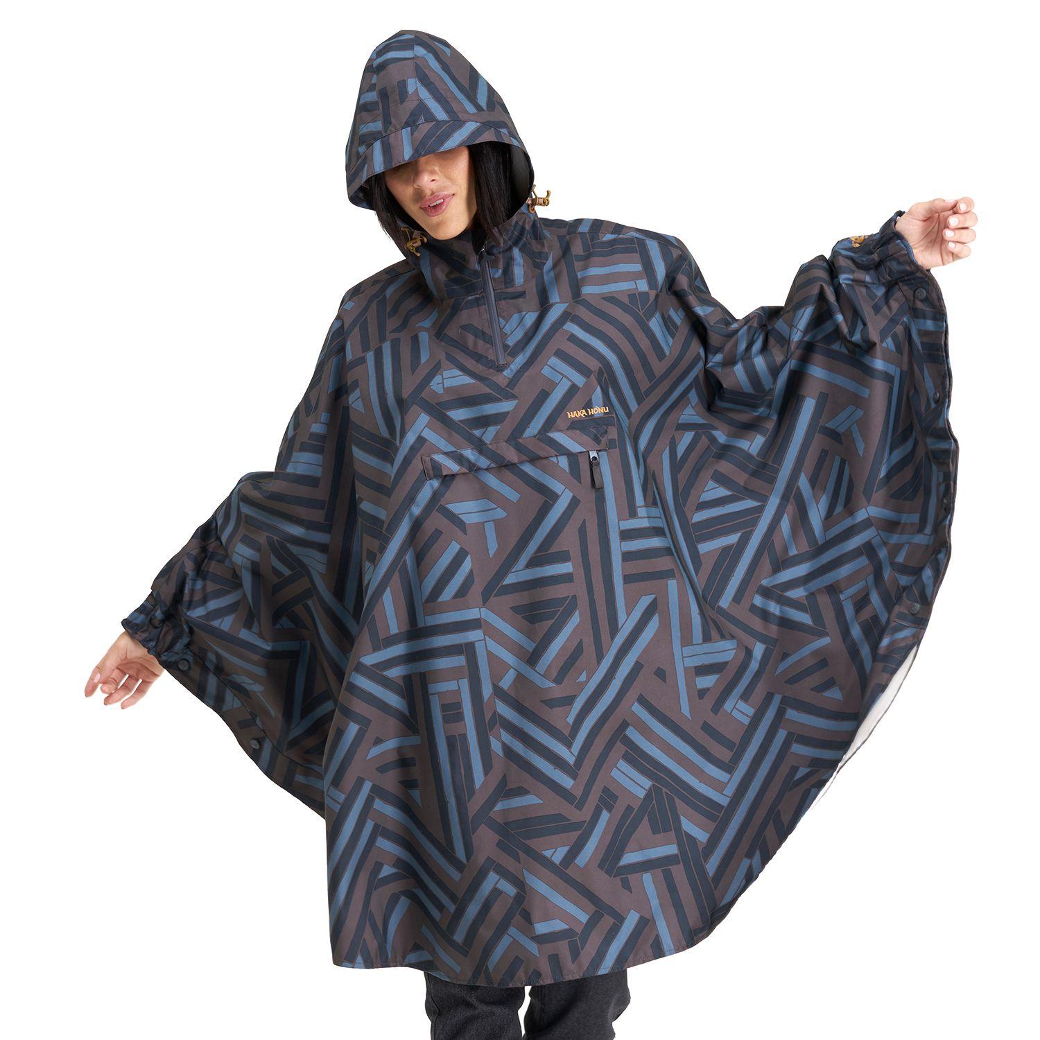 Poncho Unisex Capuchina Negro Haka Honu-1