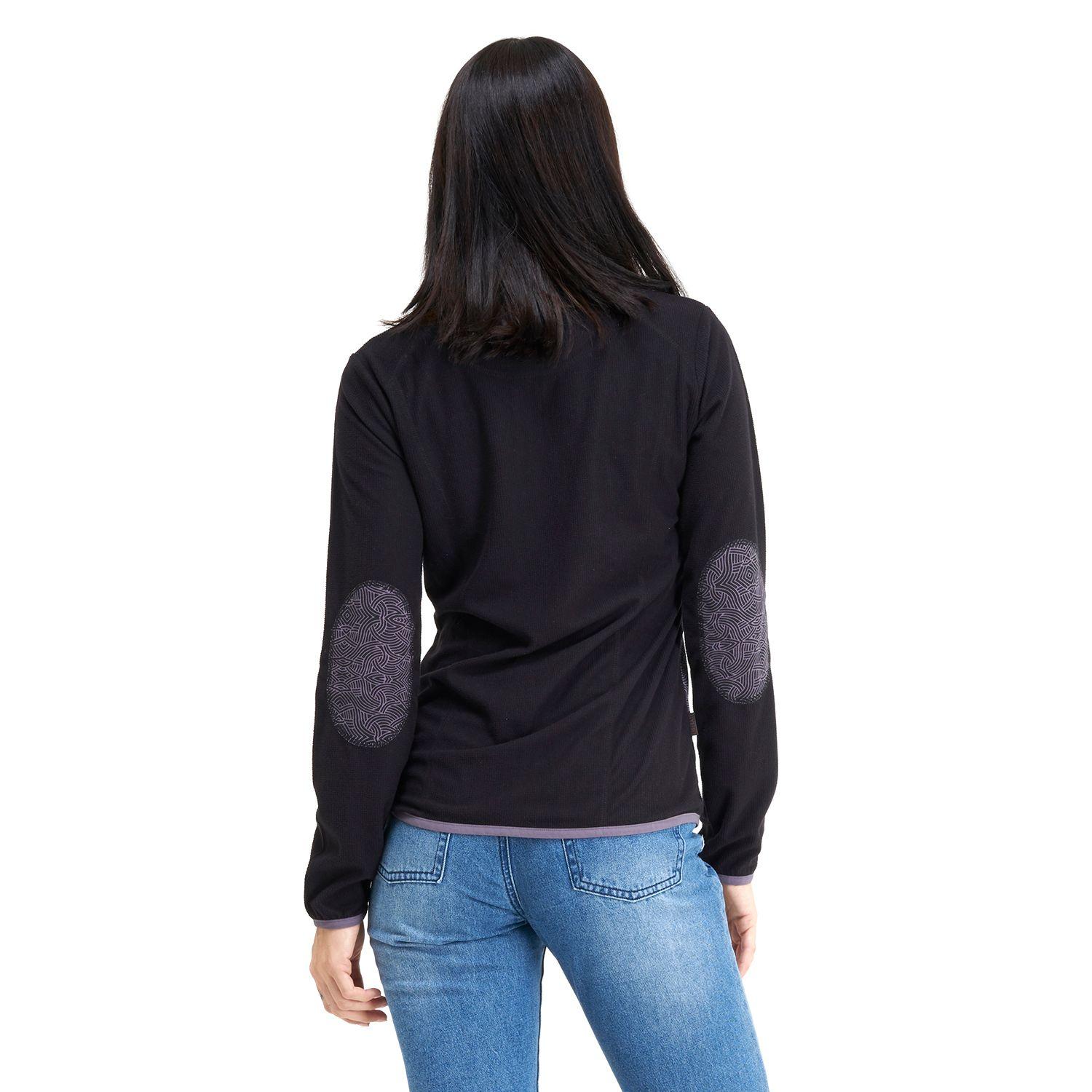 Poleron Mujer Taina Negro Haka Honu I20-3