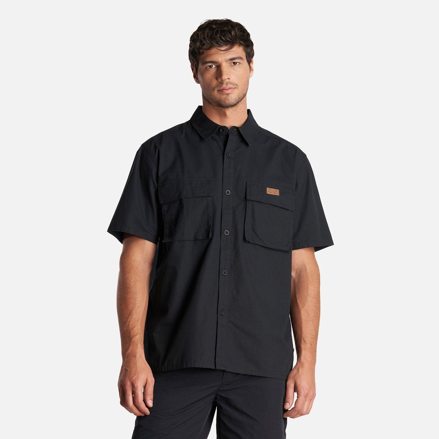 Camisa Hombre Safari Negro Haka Honu-1