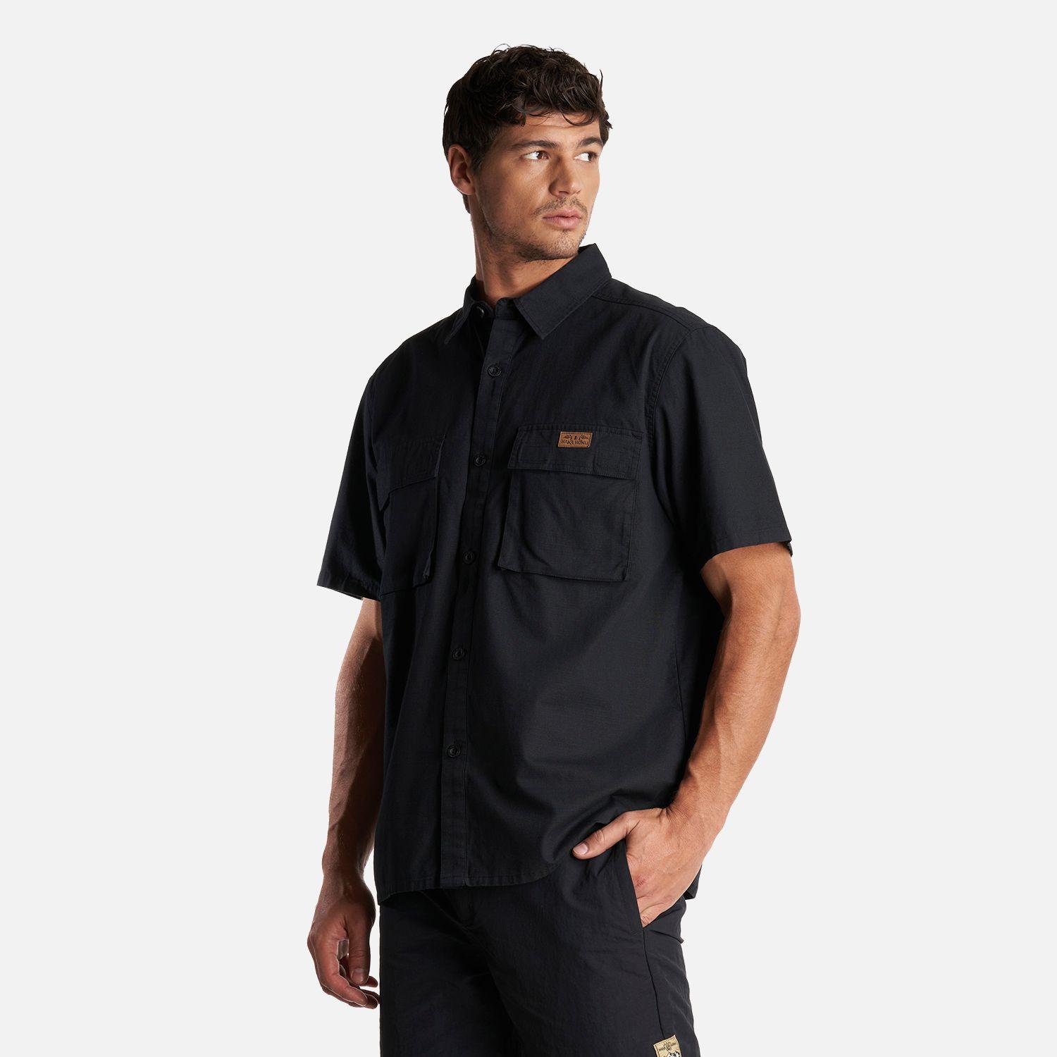 Camisa Hombre Safari Negro Haka Honu-2
