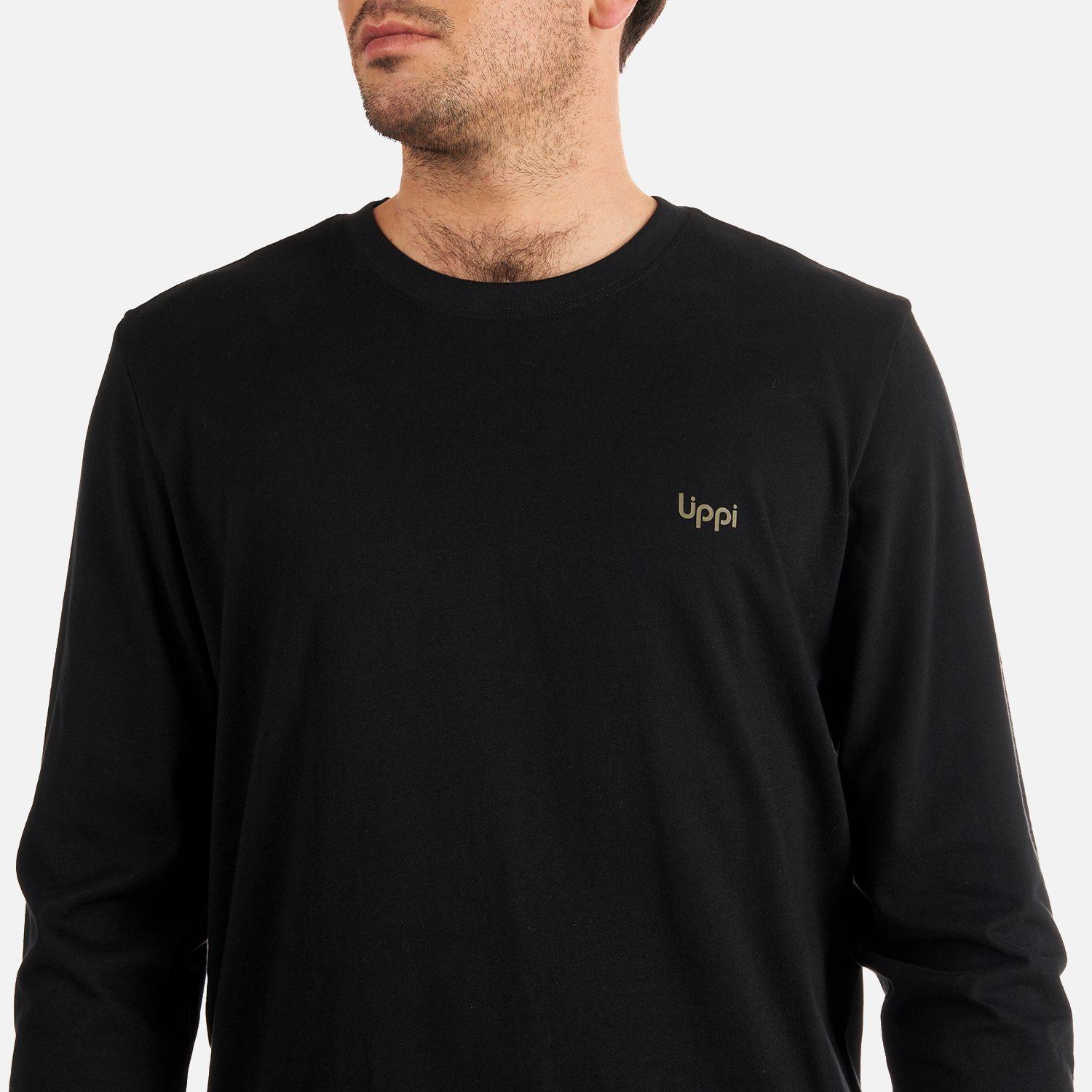 Polera Hombre Ulmo Long Sleeve T-Shirt Negro Lippi-5