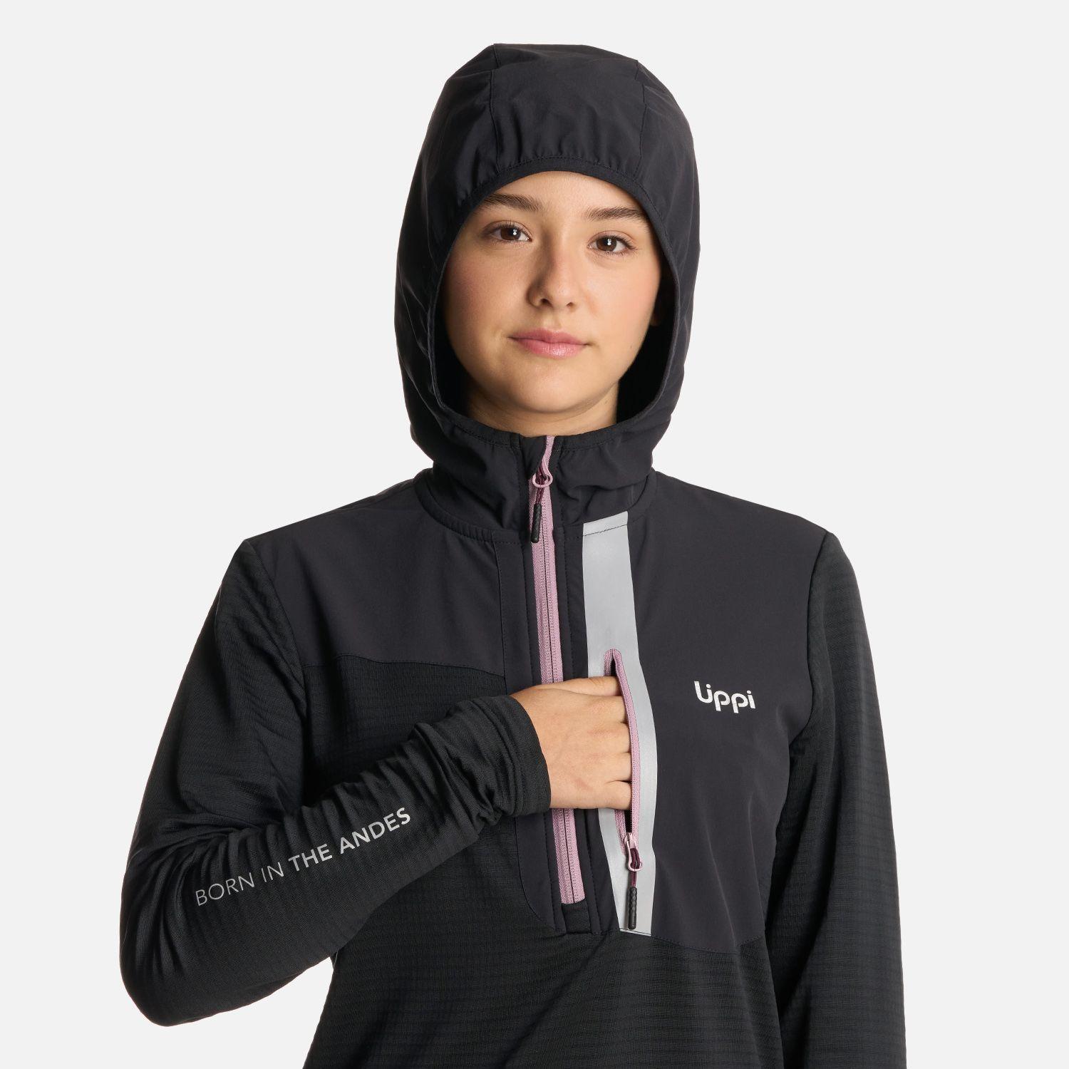 Polerón Teen Girl Karova 14 Zip Hoody Negro Lippi I25-3