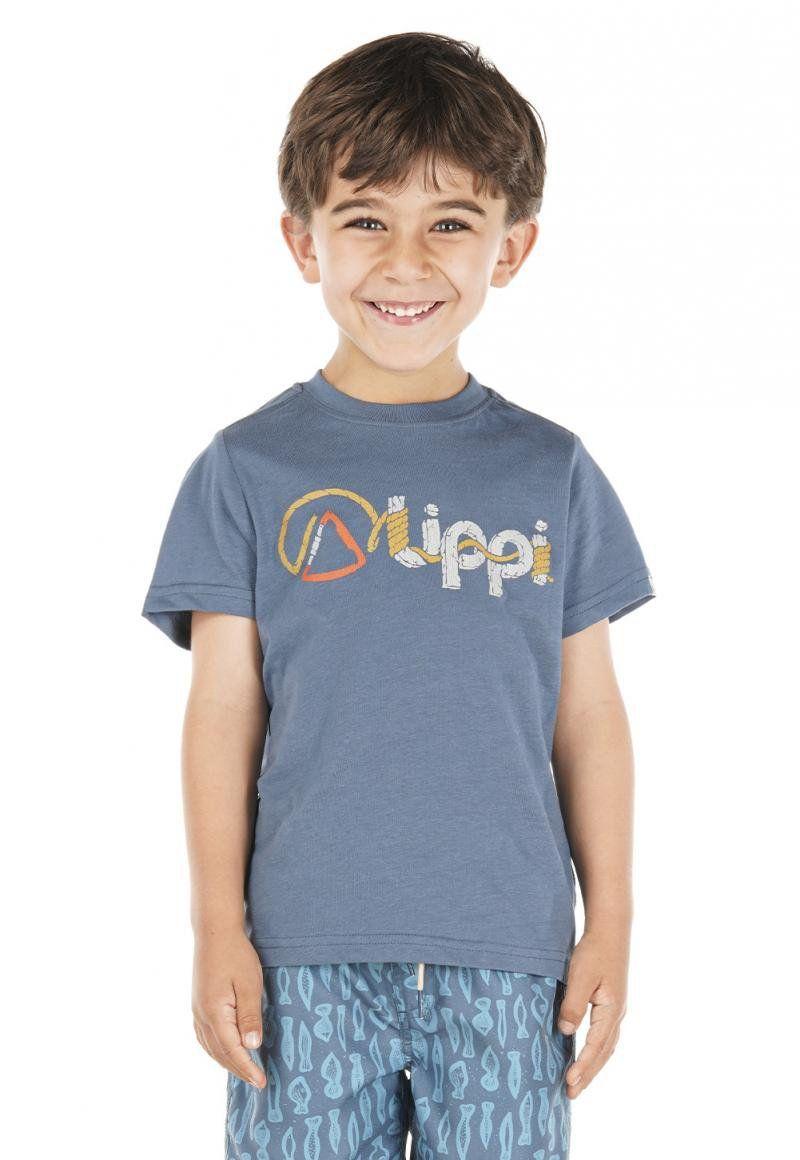 Polera Niño Logo Lippi UV-Stop T-Shirt Azul Lippi V22-1