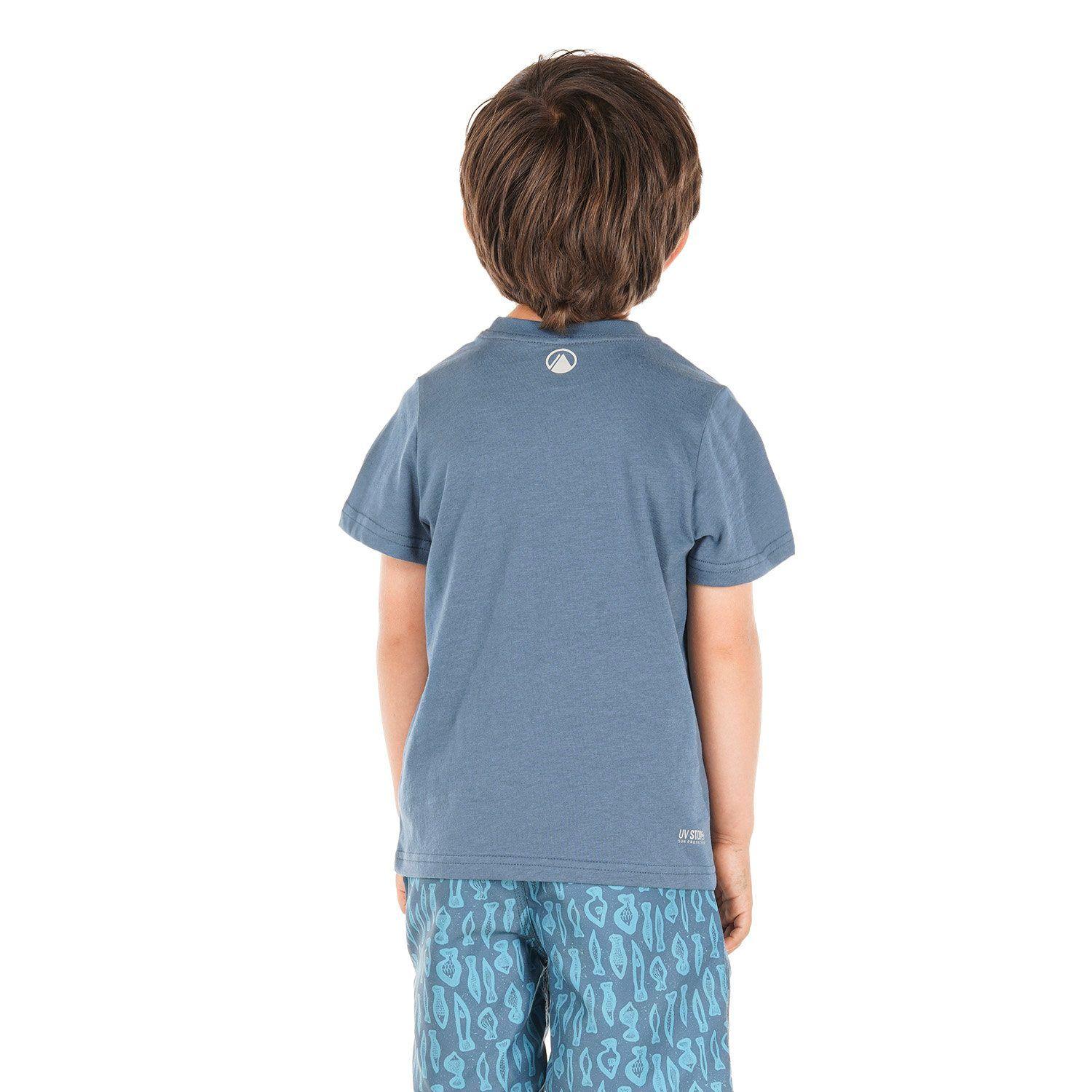 Polera Niño Logo Lippi UV-Stop T-Shirt Azul Lippi V22-3