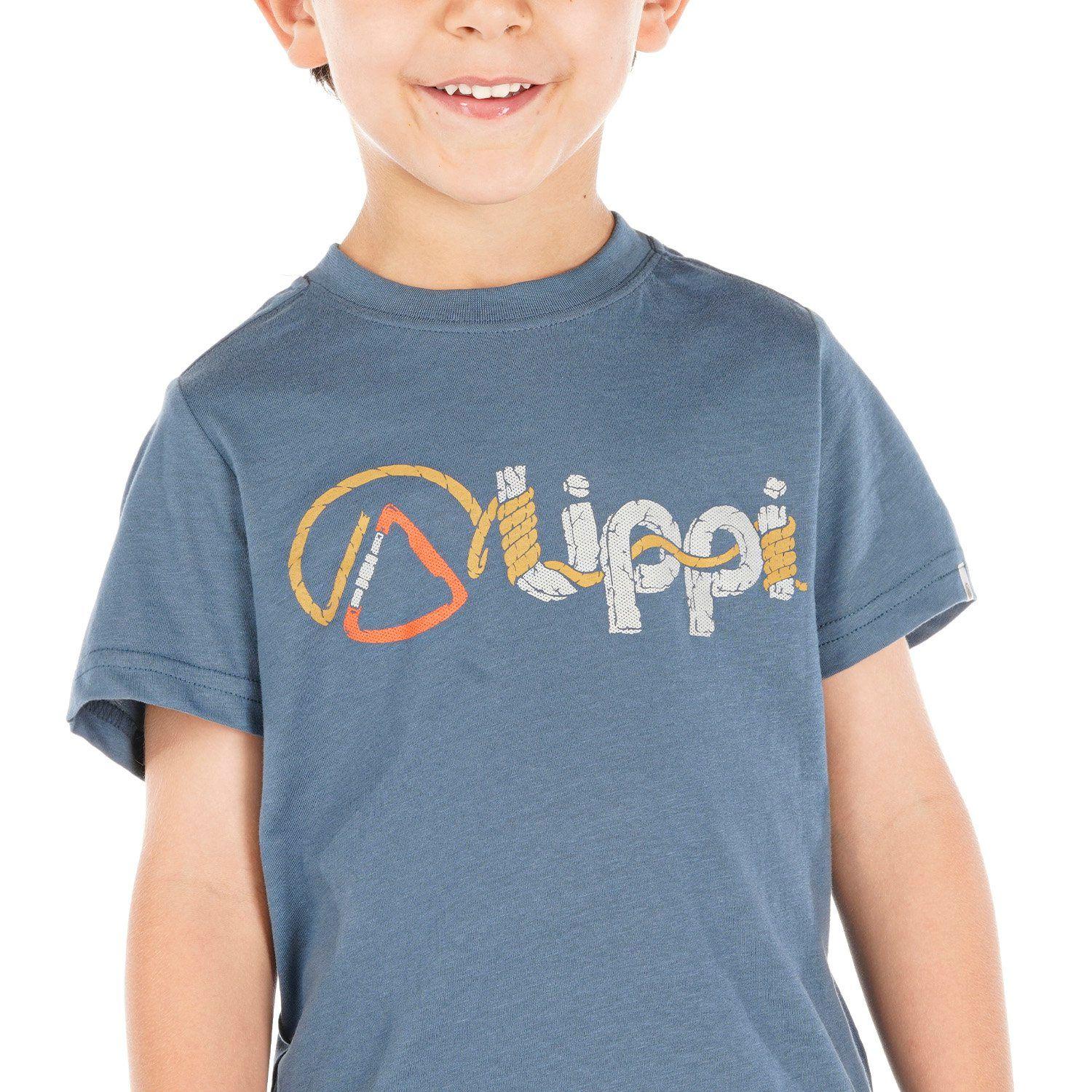 Polera Niño Logo Lippi UV-Stop T-Shirt Azul Lippi V22-4