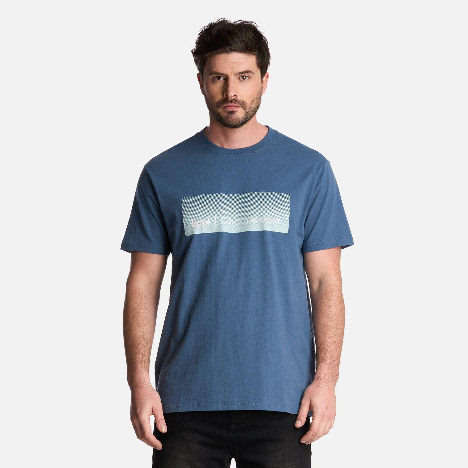 Polera Hombre Logo Lippi FrontPrint TShirt Azul Piedra Lippi-0