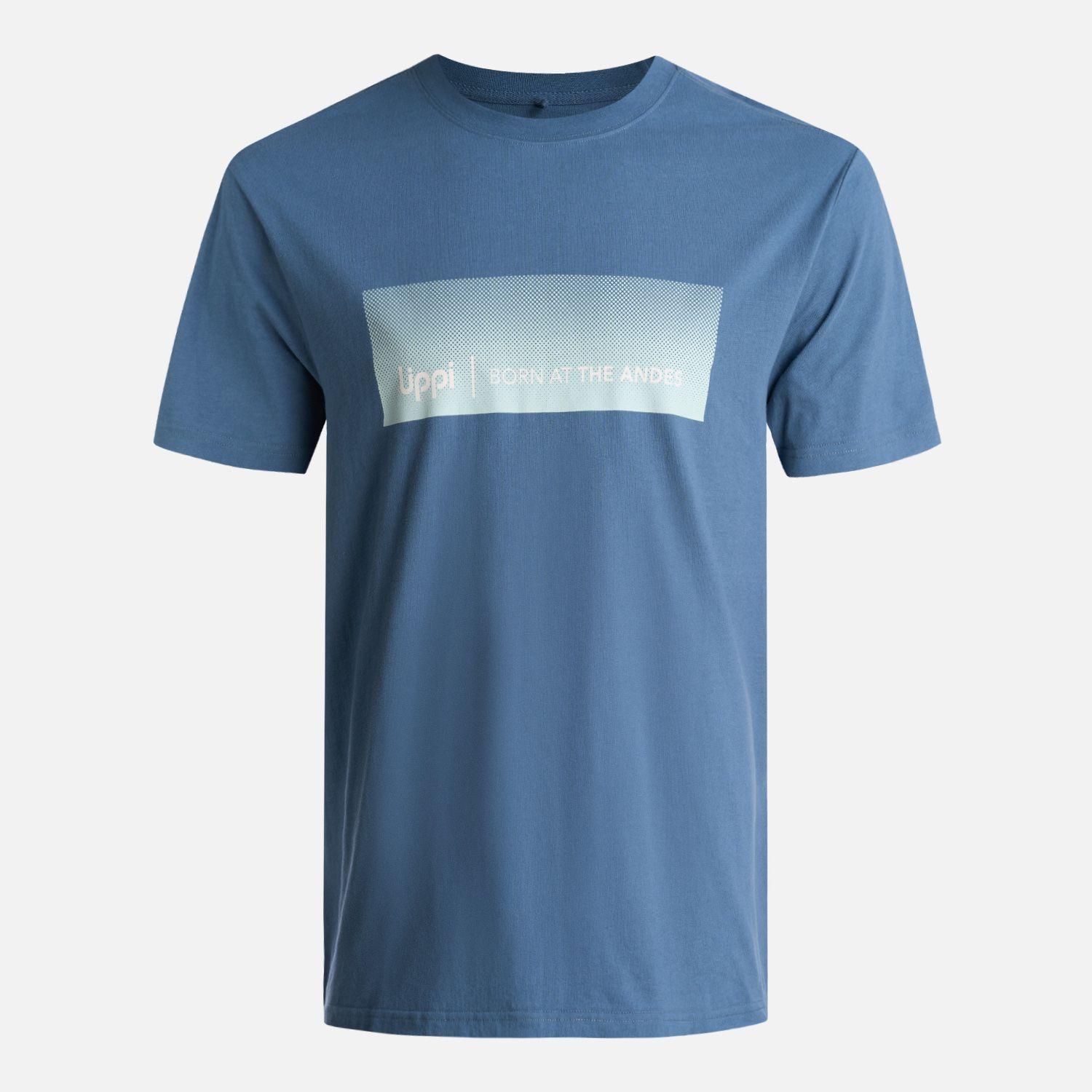 Polera Hombre Logo Lippi FrontPrint TShirt Azul Piedra Lippi-5