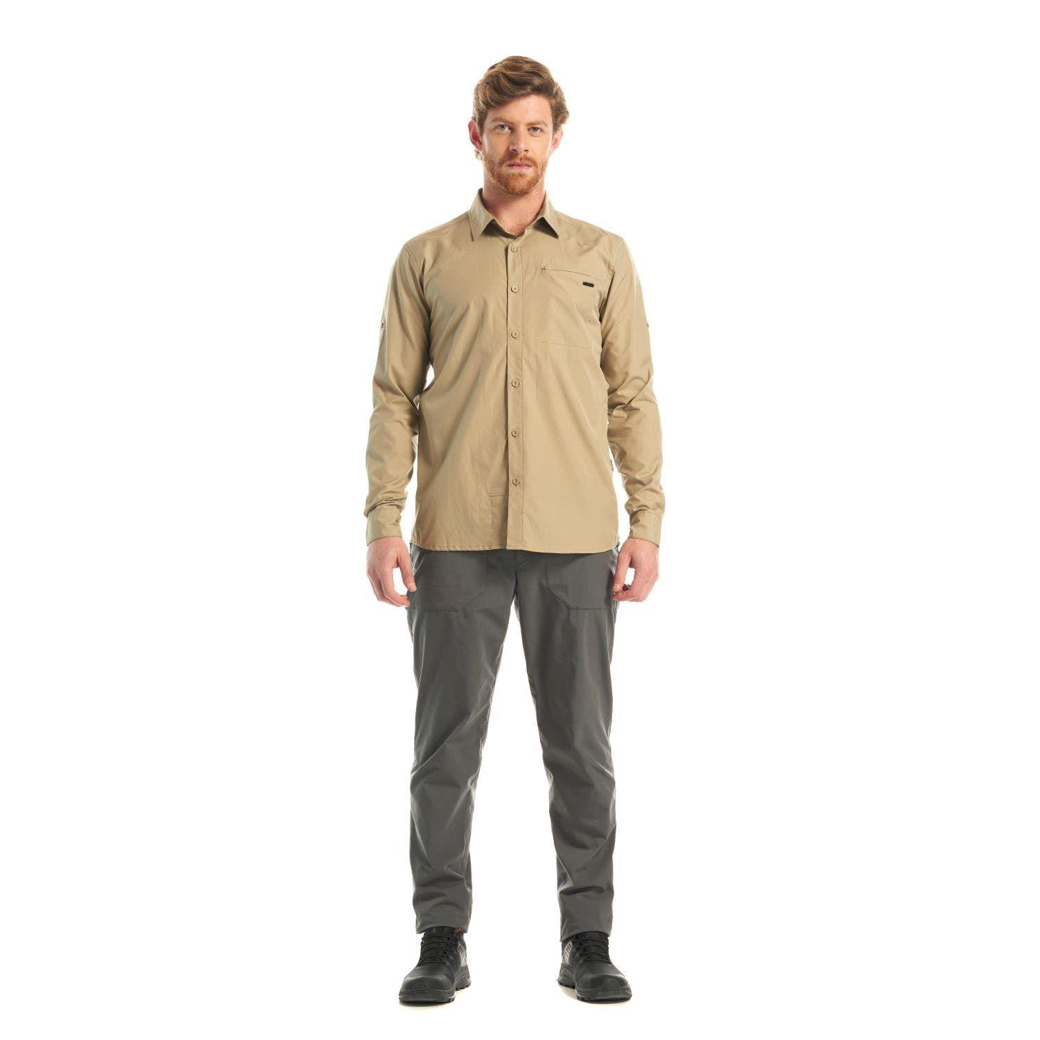 Camisa Hombre Alloy Long Sleeve Shirt Caqui Lippi-8