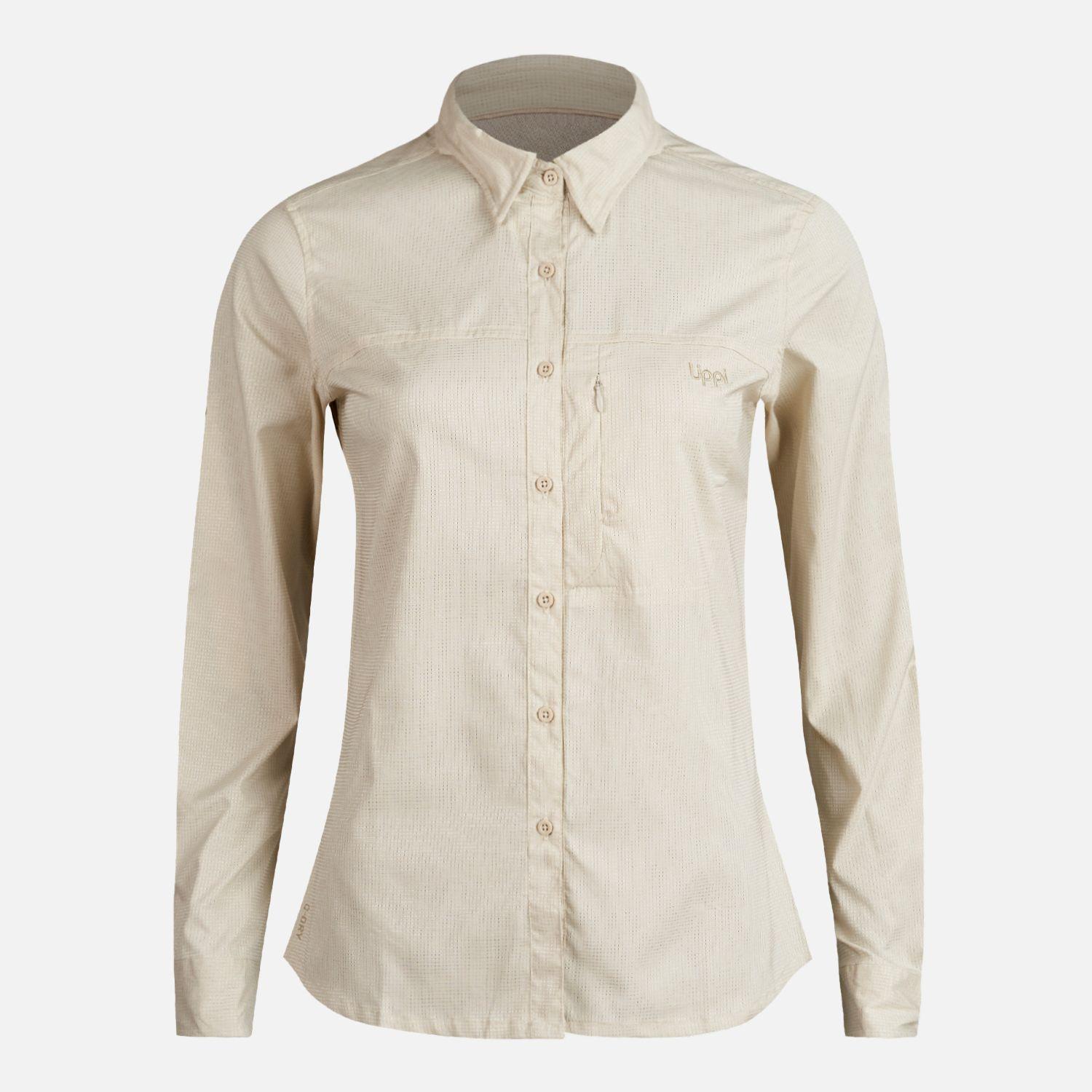 Camisa Mujer Rosselot Long Sleeve Q-Dry Shirt Crema Lippi I23-0