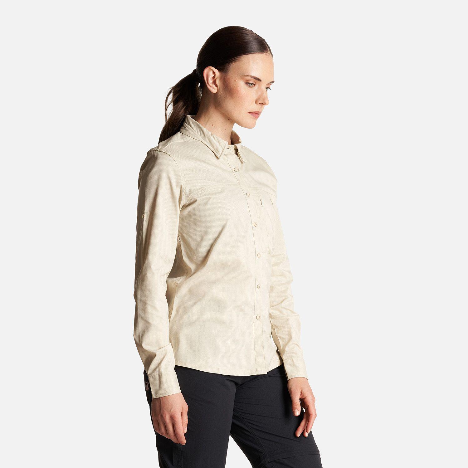 Camisa Mujer Rosselot Long Sleeve Q-Dry Shirt Crema Lippi I23-2