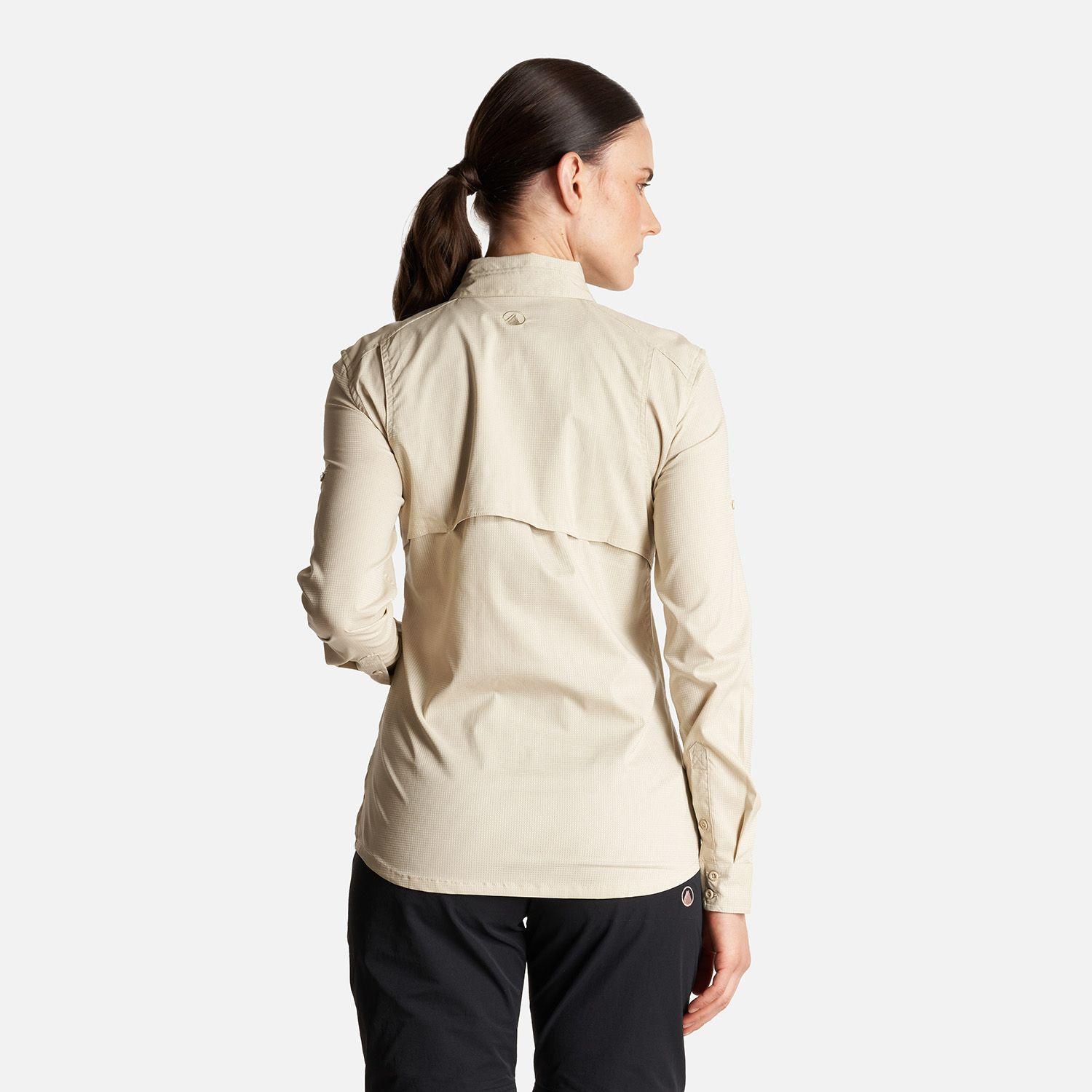Camisa Mujer Rosselot Long Sleeve Q-Dry Shirt Crema Lippi I23-3