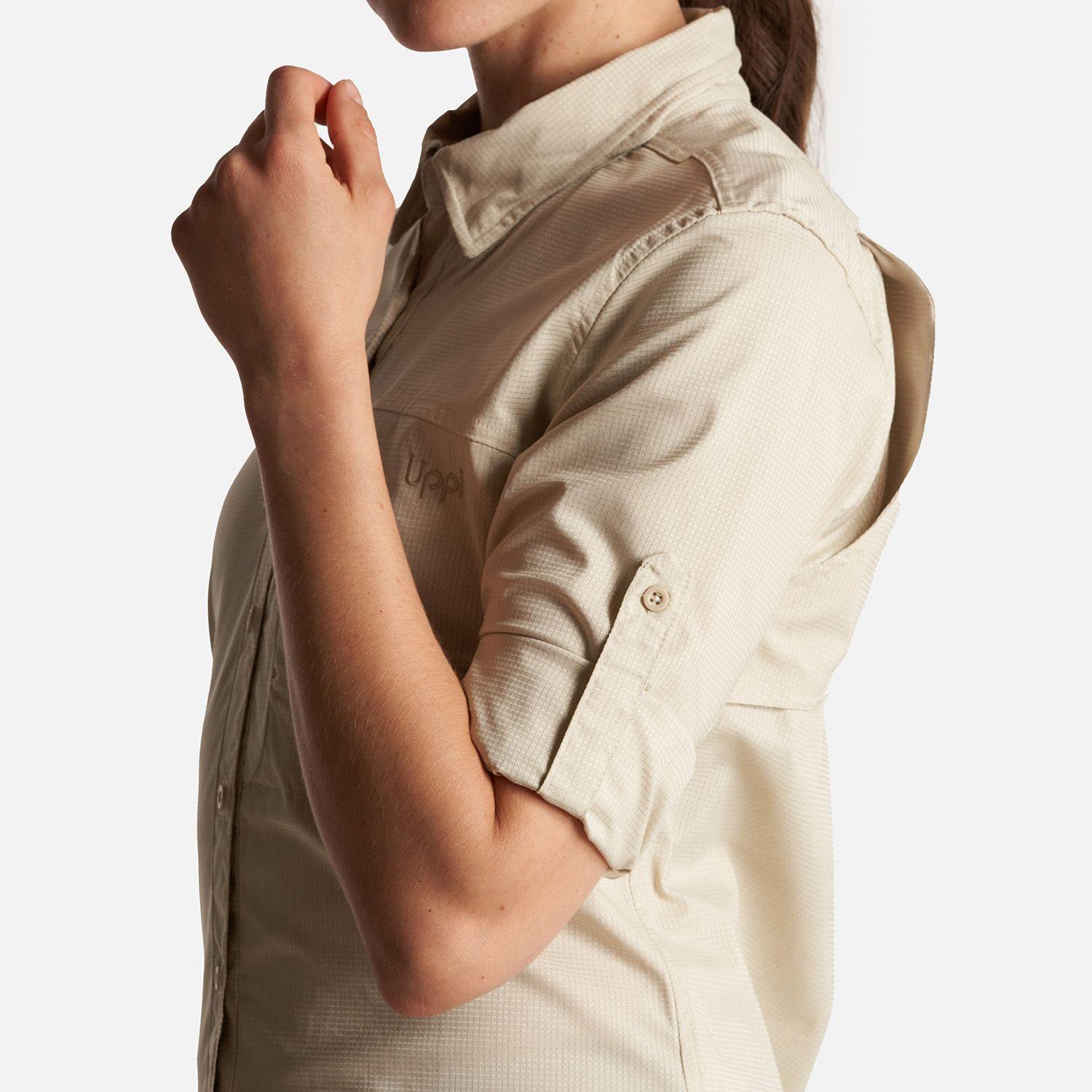 Camisa Mujer Rosselot Long Sleeve Q-Dry Shirt Crema Lippi I23-6