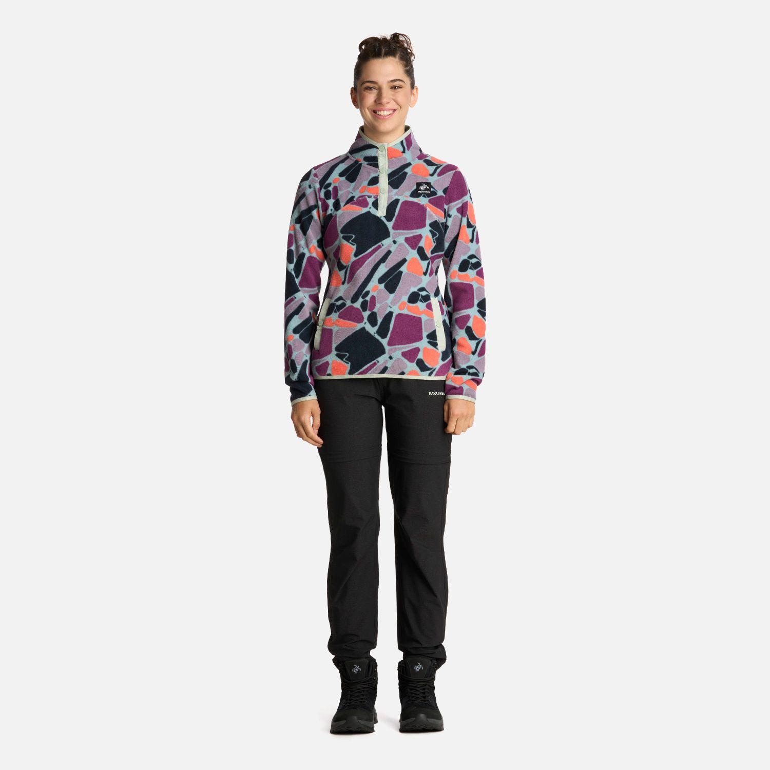Polerón Mujer Tokerau Print Azul Noche Haka Honu I25-5