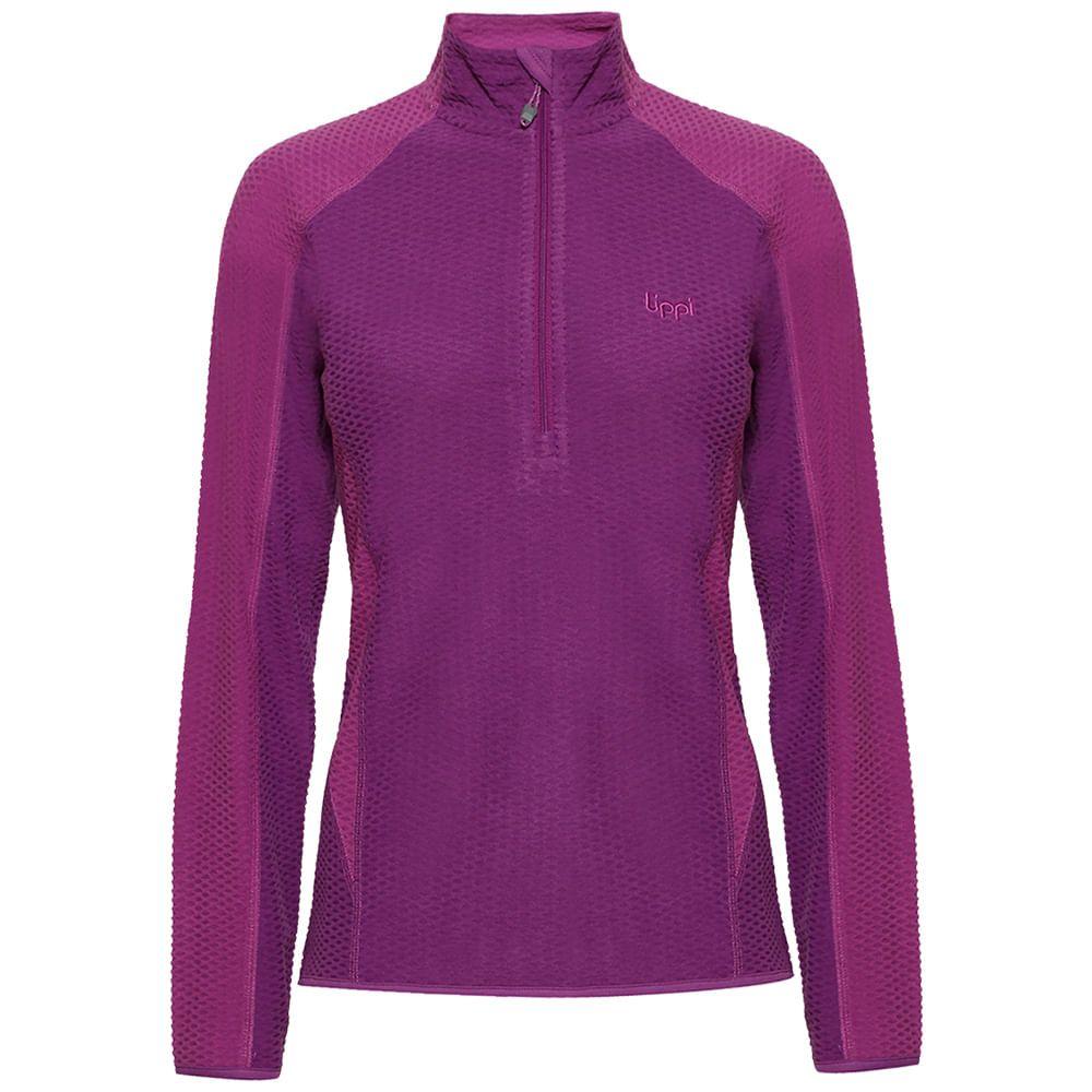 Poleron Mujer Jacaranda Nano-F 14 Zip Morado Claro / Purpura Lippi-0
