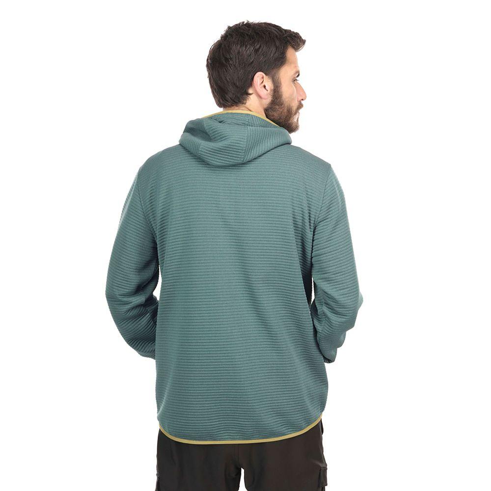 Poleron Hombre Baffle Nano-F 14 Zip Hoody Melange Verde Lippi-4