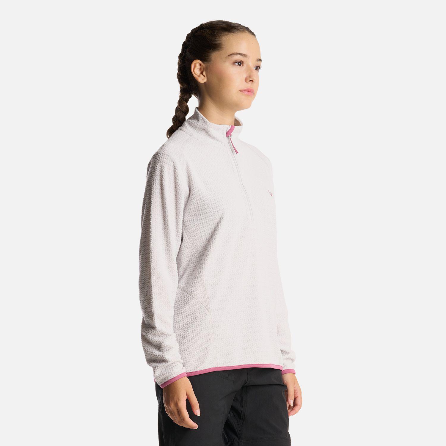 Poleron Teen Girl Mild Nano-F 14 Zip Gris Calido Lippi-2