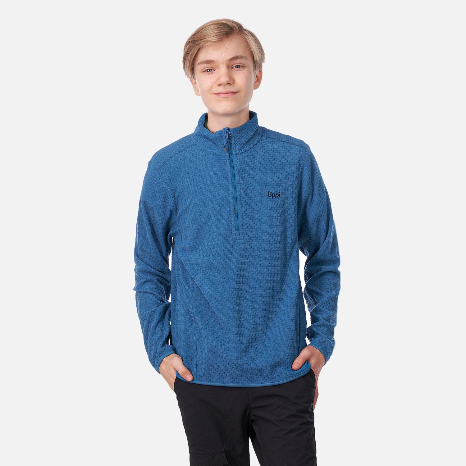 Poleron Teen Boy Mild Nano-F 14 Zip Turquesa Oscuro Lippi-1