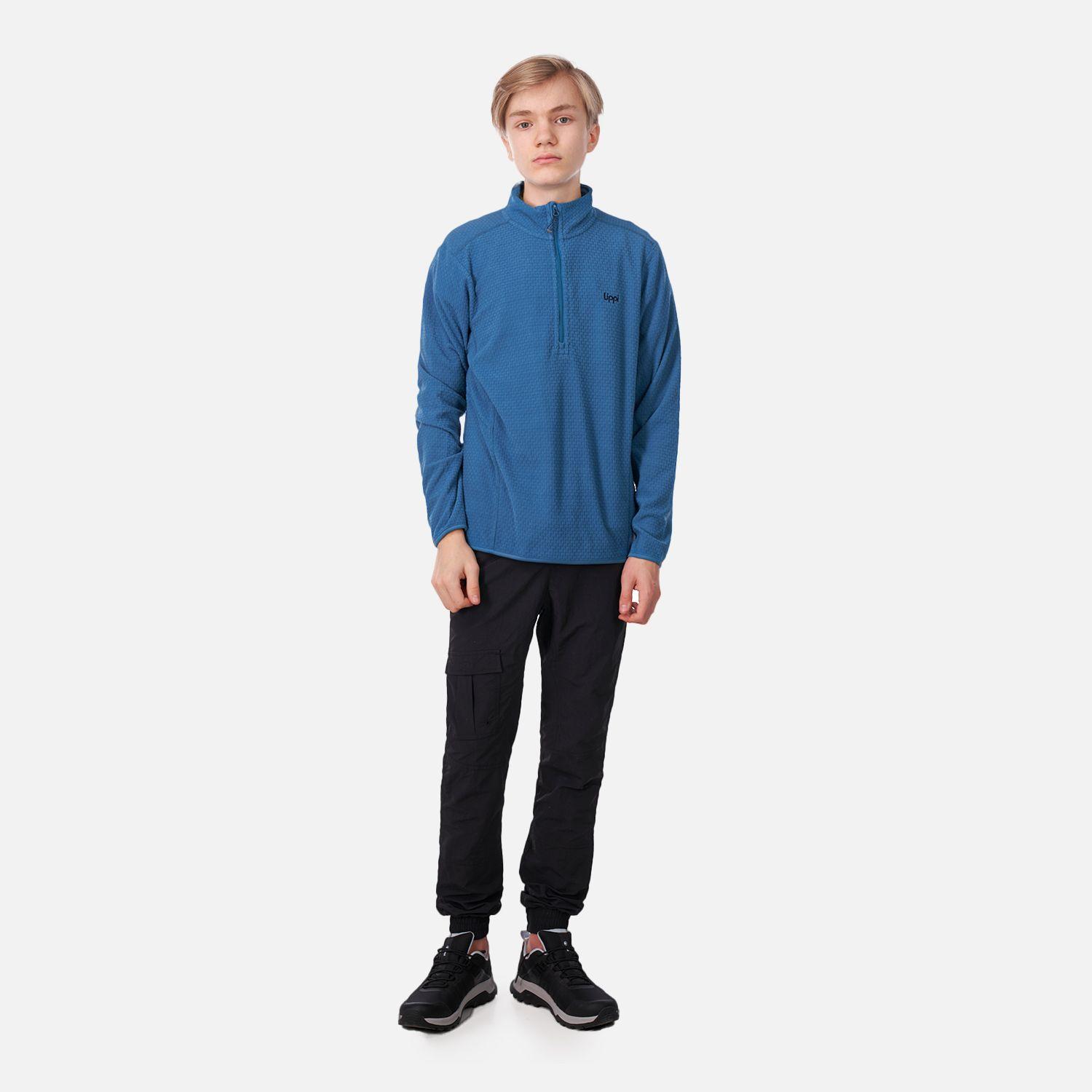 Poleron Teen Boy Mild Nano-F 14 Zip Turquesa Oscuro Lippi-3
