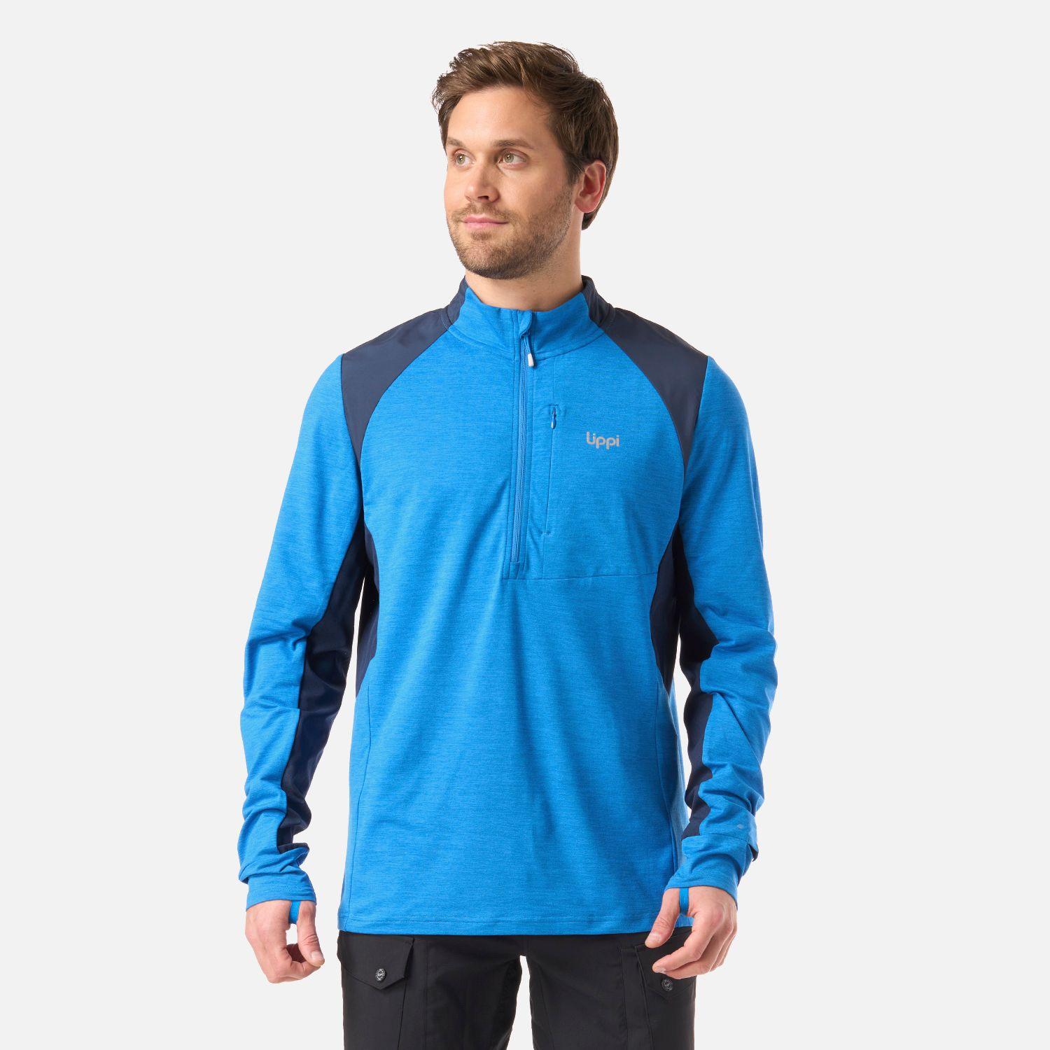 Polerón Hombre Egger 1/4 Zip Azulino Lippi V26-0