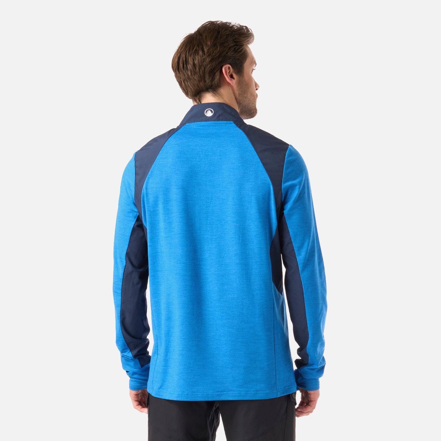 Polerón Hombre Egger 1/4 Zip Azulino Lippi V26-2