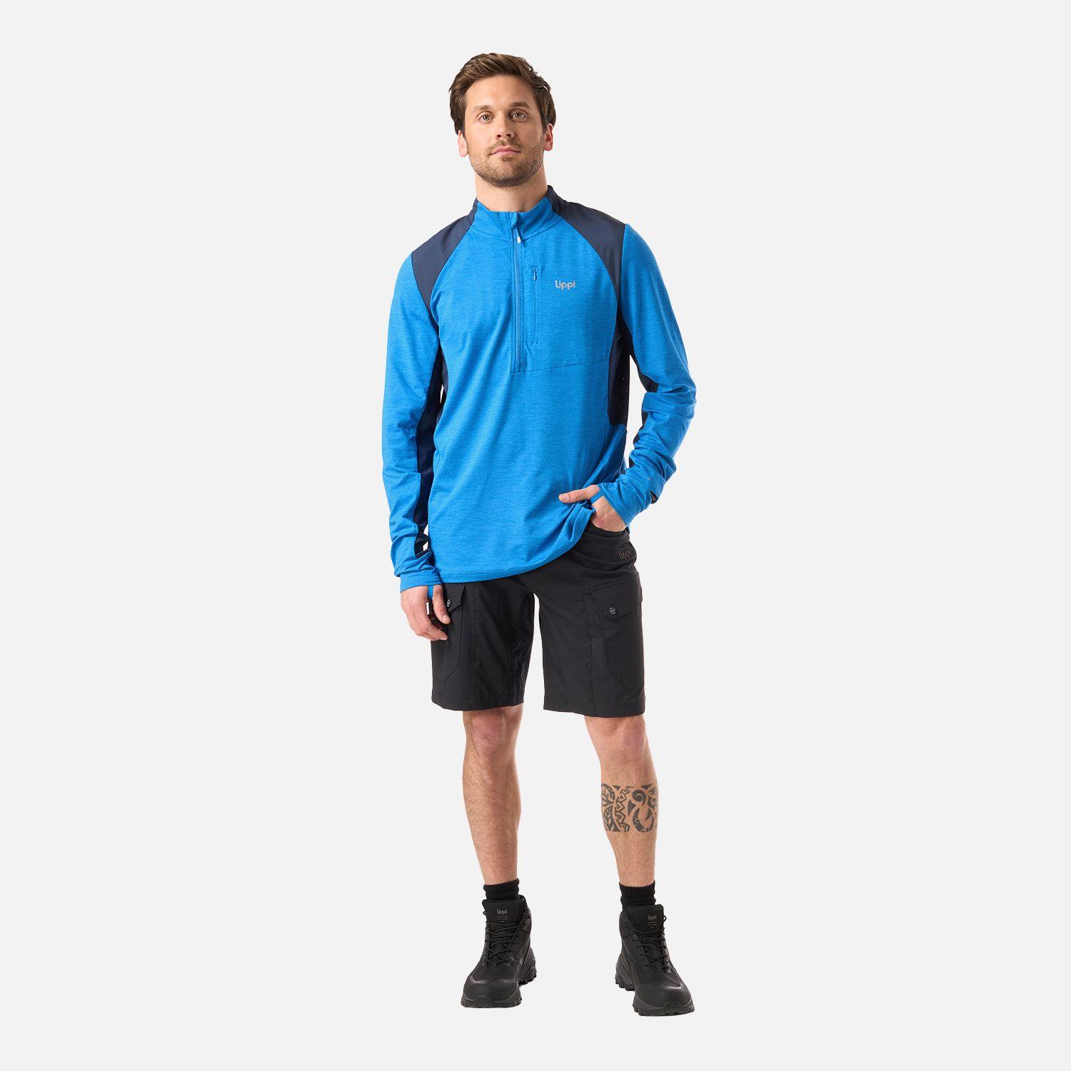 Polerón Hombre Egger 1/4 Zip Azulino Lippi V26-5