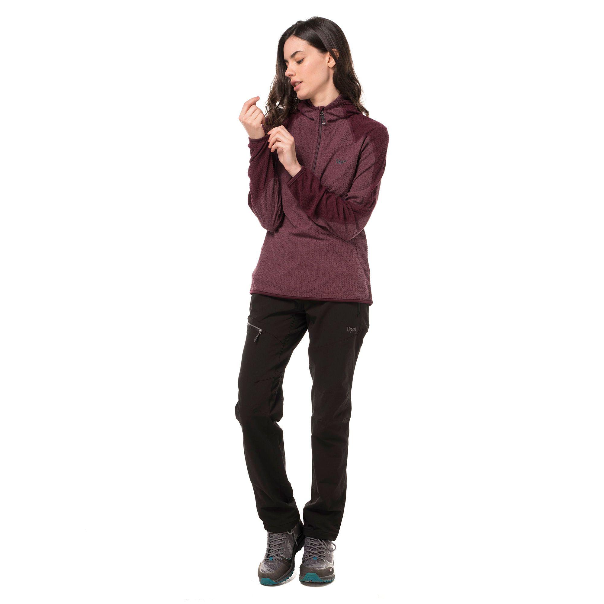 Poleron Mujer Jacaranda Nano-F 14 Zip Hoody Negro Lippi V20-3