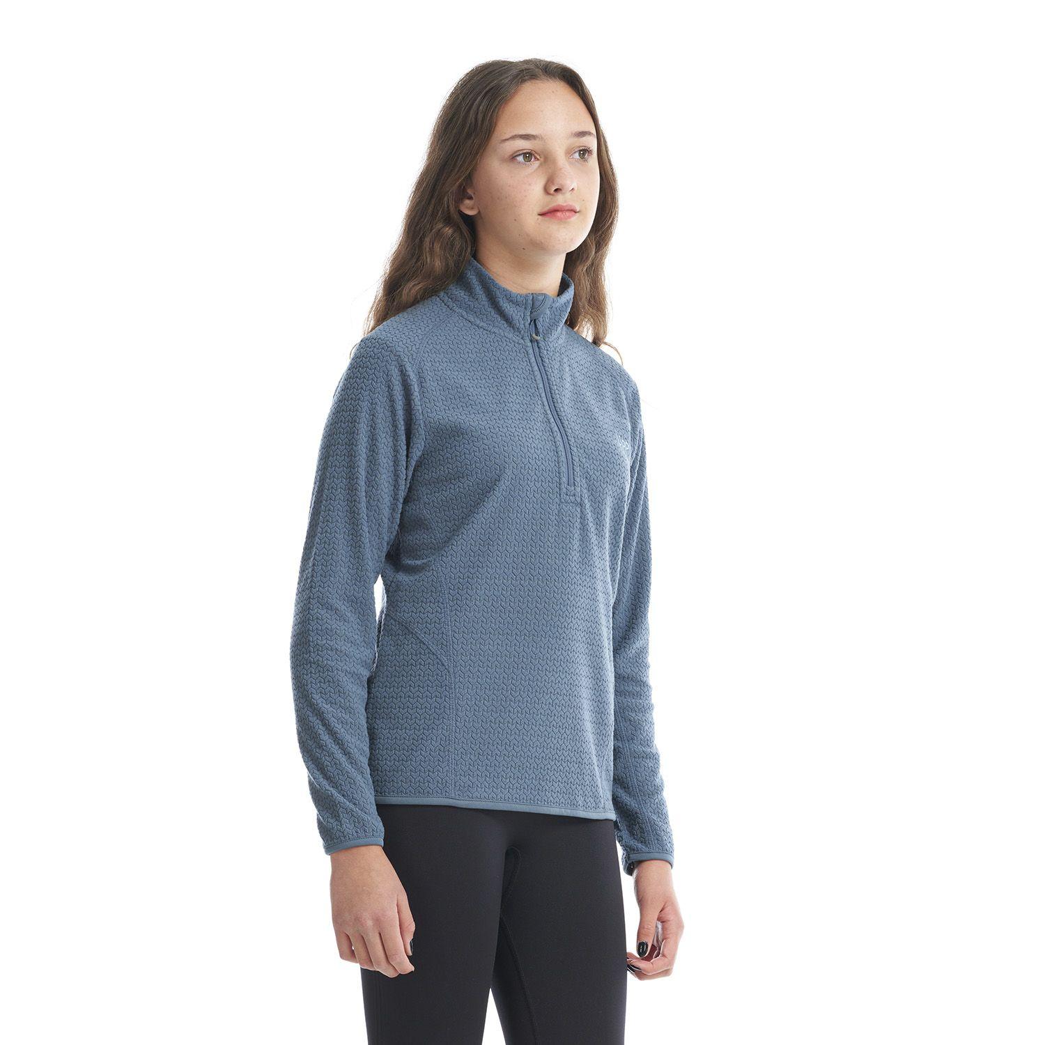 Poleron Teen Girl Mild Nano-F 14 Zip Azul Grisaceo Lippi-2