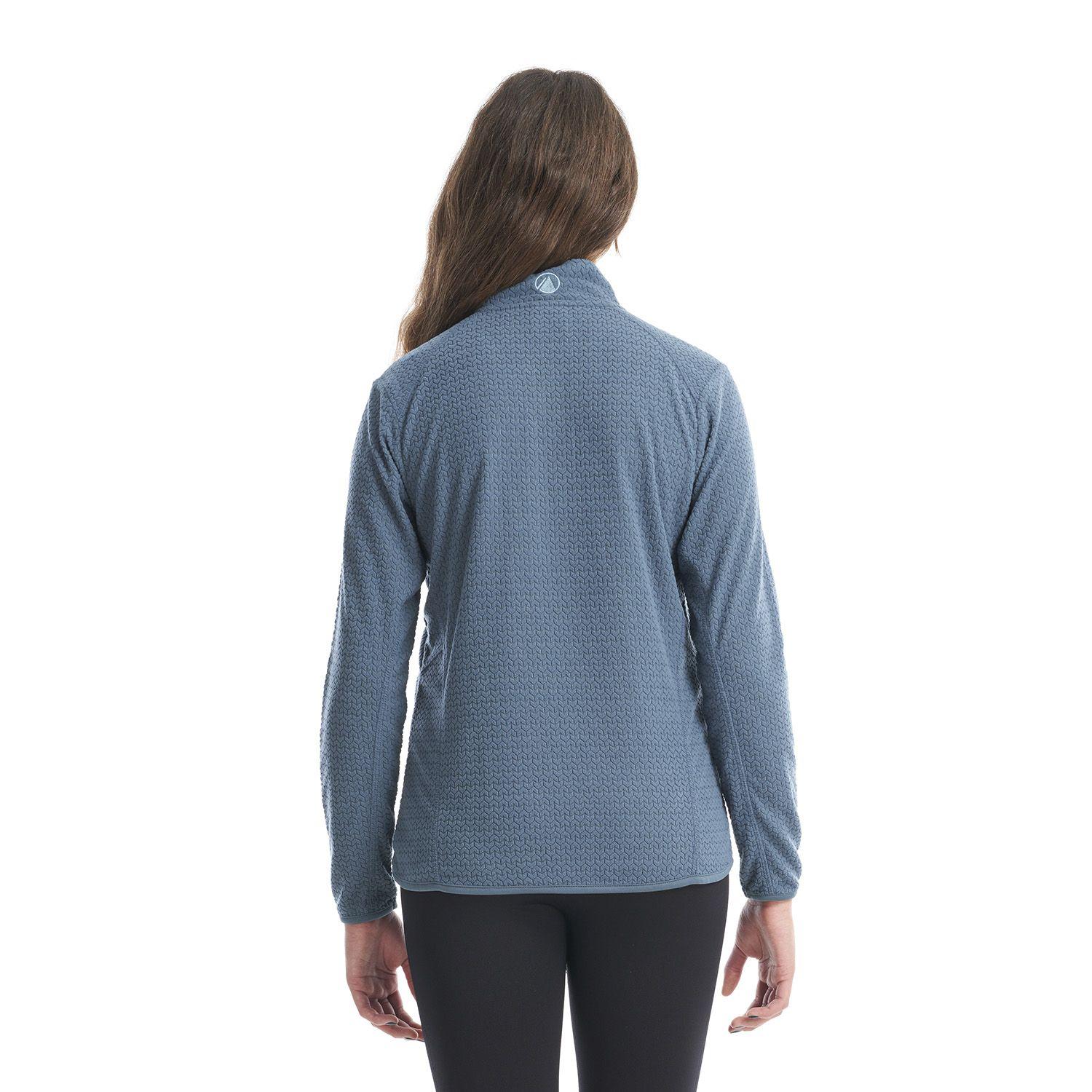 Poleron Teen Girl Mild Nano-F 14 Zip Azul Grisaceo Lippi-3