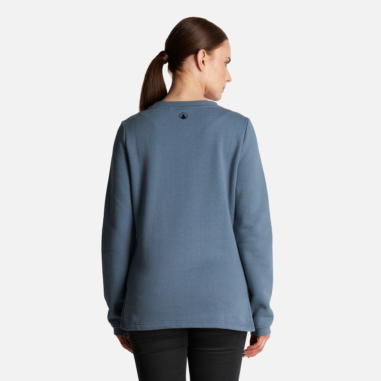 Poleron Mujer Insigne Sweatshirt Azul Grisaceo Lippi V23-4
