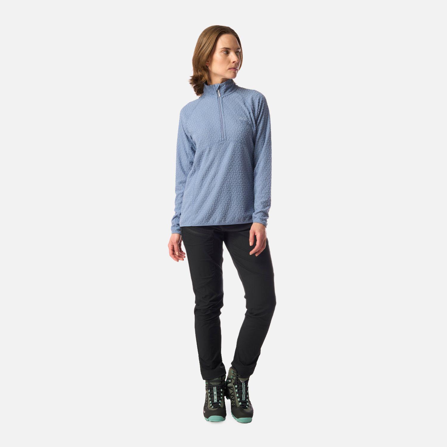 Polerón Mujer Jacaranda Nano-F 1/4 Zip Azul Piedra Lippi I26-4