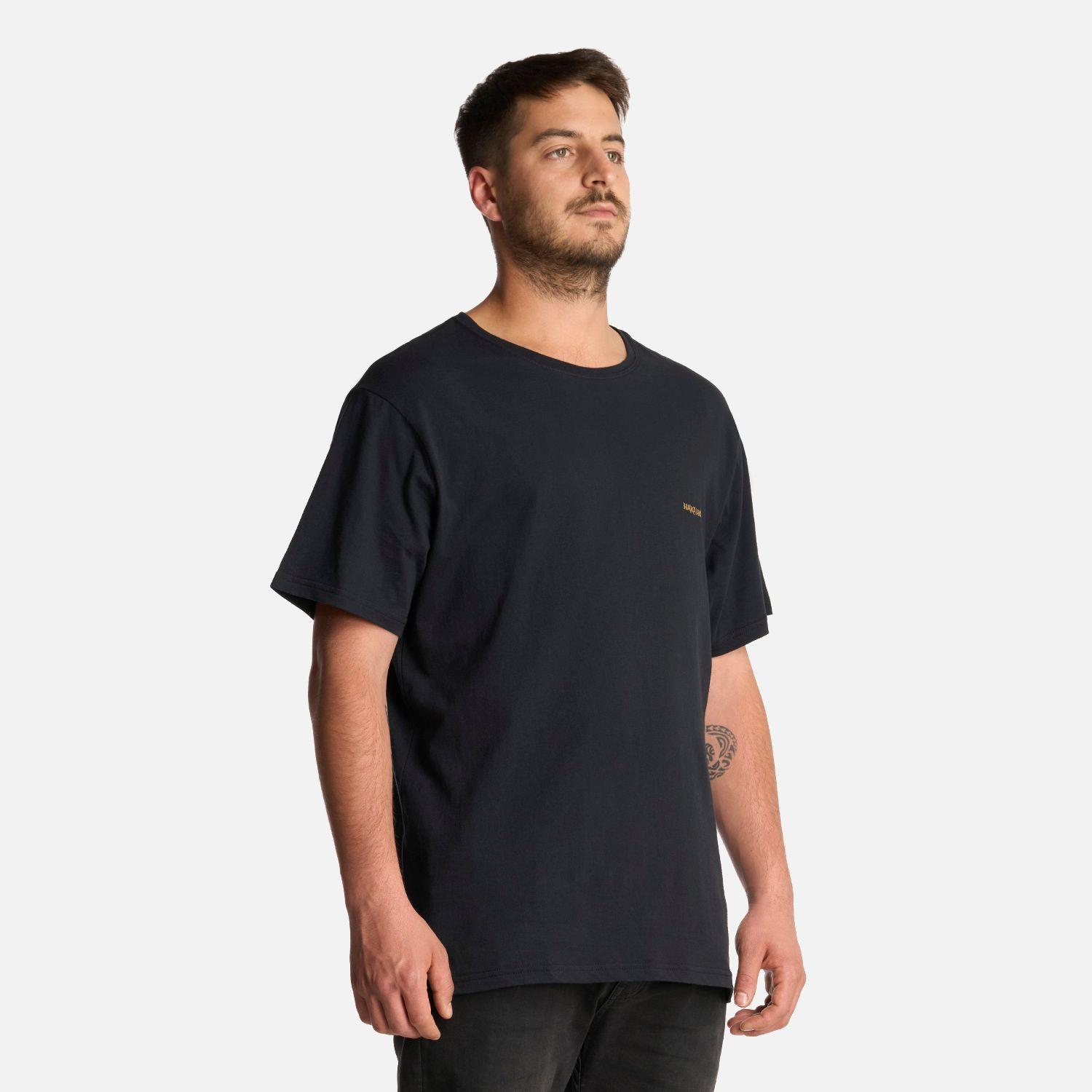 Polera Hombre Polo Negro Haka Honu-1