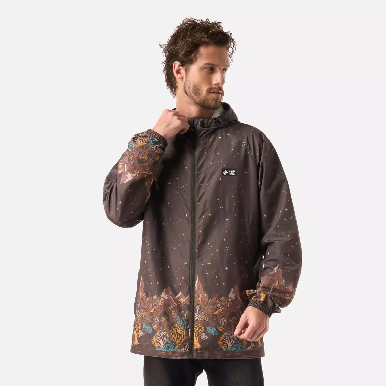 Chaqueta Hombre Aperrao Print Verde Militar Haka Honu V26-0