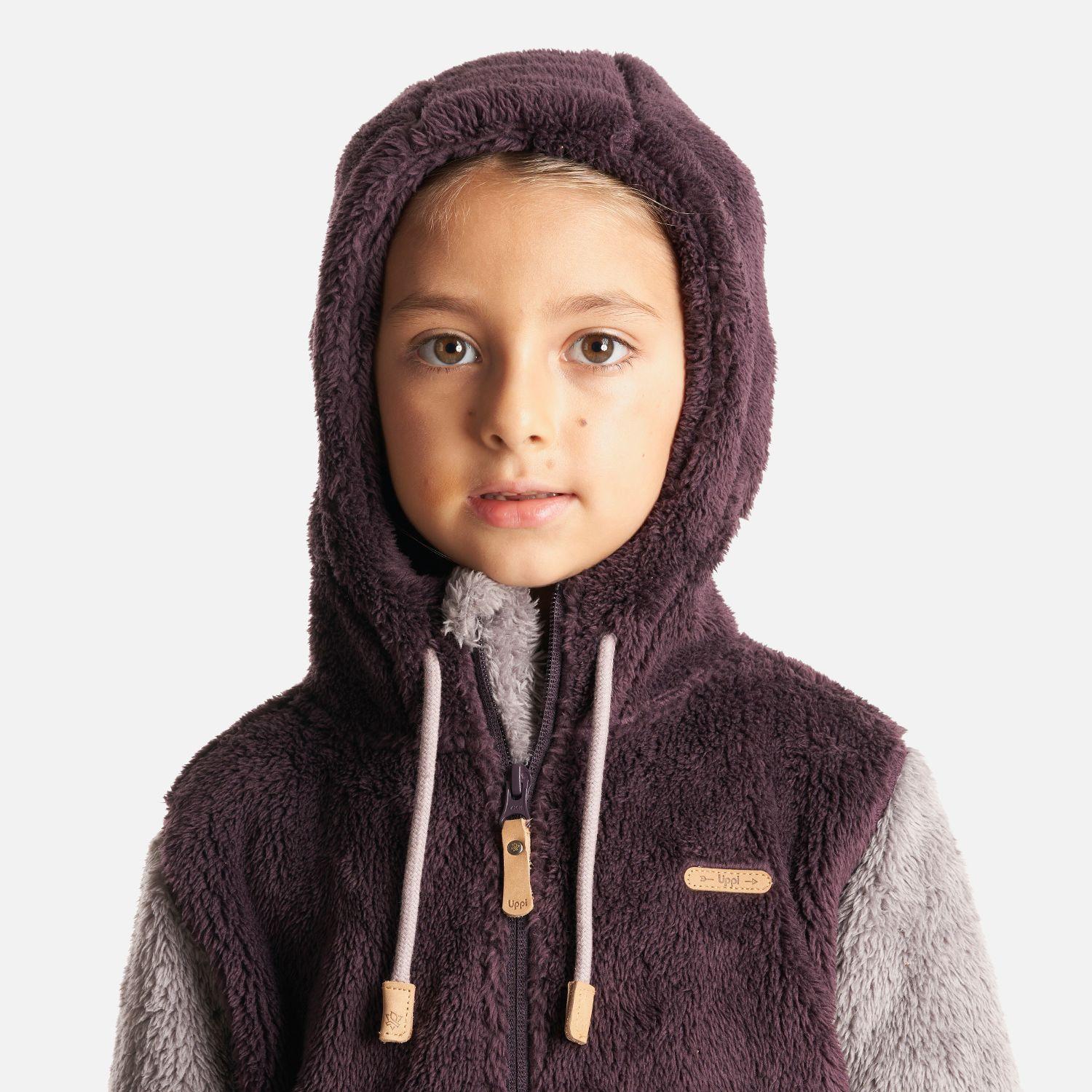 Chaqueta Niña Bear Shaggy-Pro Hoody Jacket Burdeo/Malva Lippi-4