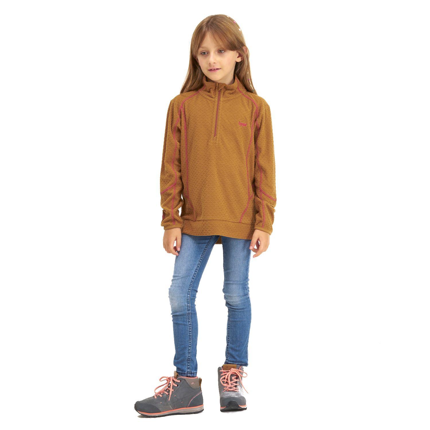Poleron Niña Saltamontes Nano-F 1/4 Zip Mostaza Lippi-5