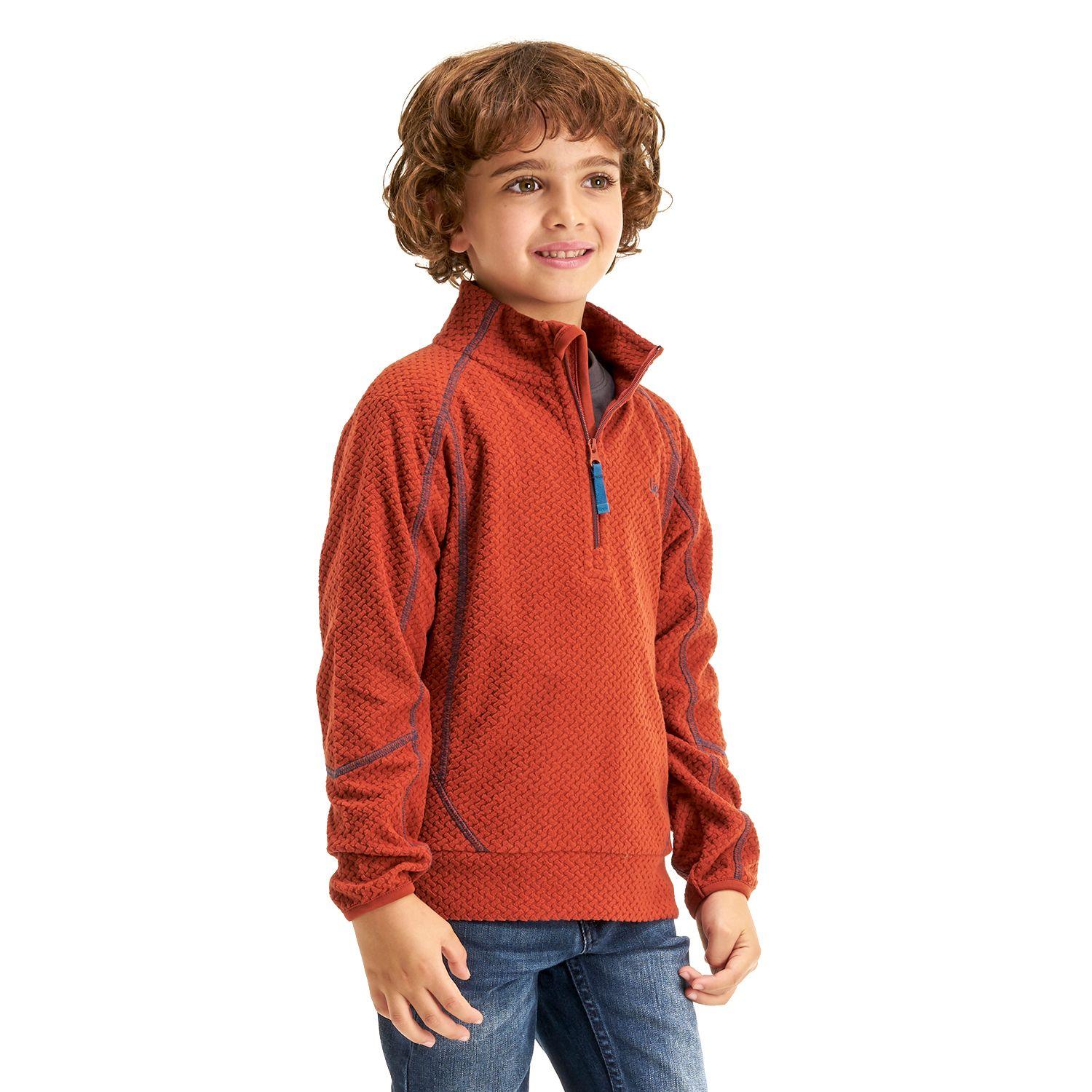 Poleron Niño Saltamontes Nano-F 1/4 Zip Terracota Lippi-2