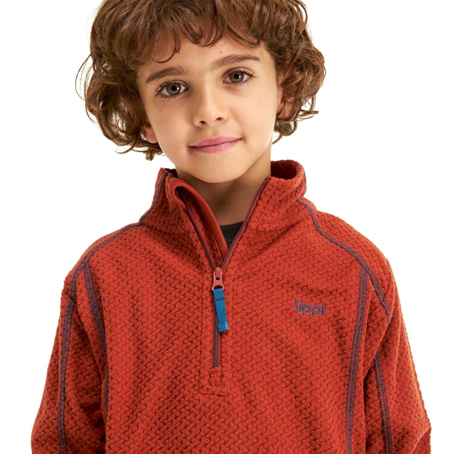 Poleron Niño Saltamontes Nano-F 1/4 Zip Terracota Lippi-4