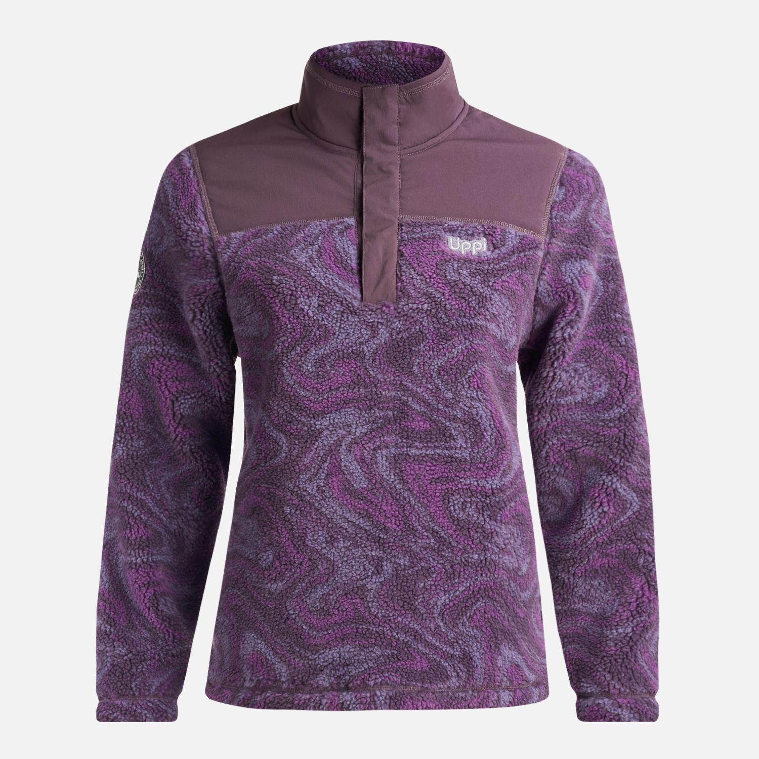 Chaqueta Mujer Glaciar Sherpa Pro 14 Zip Jacket Print Morado Lippi-0