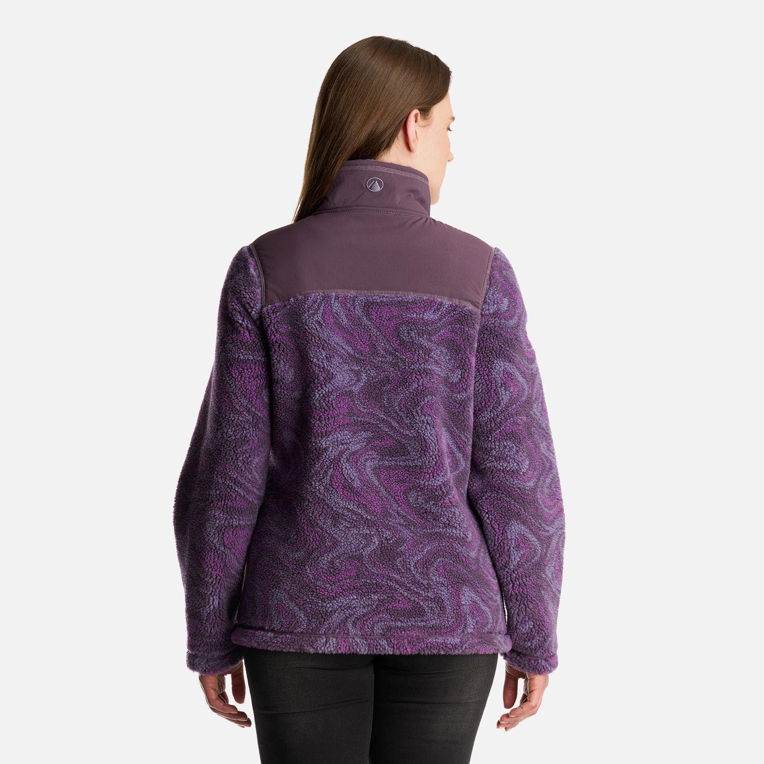 Chaqueta Mujer Glaciar Sherpa Pro 14 Zip Jacket Print Morado Lippi-4