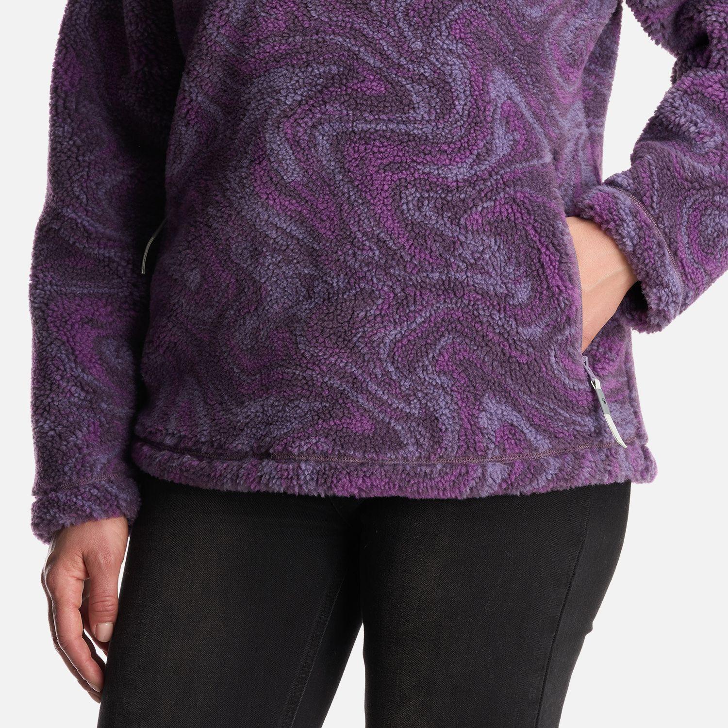 Chaqueta Mujer Glaciar Sherpa Pro 14 Zip Jacket Print Morado Lippi-5