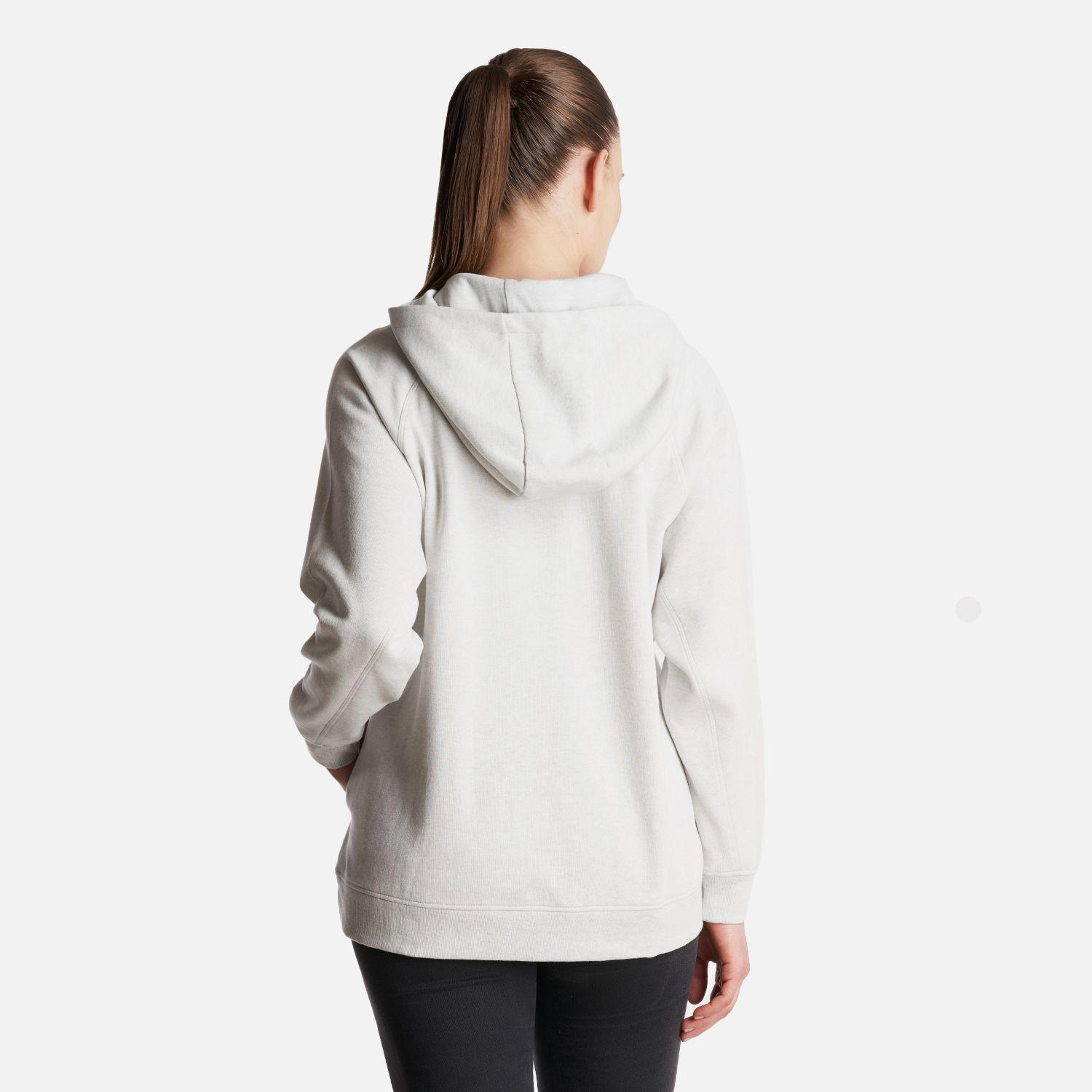 Poleron Mujer  Insigne Hoody Sweatshirt Front Print Melange Gris Lippi-3