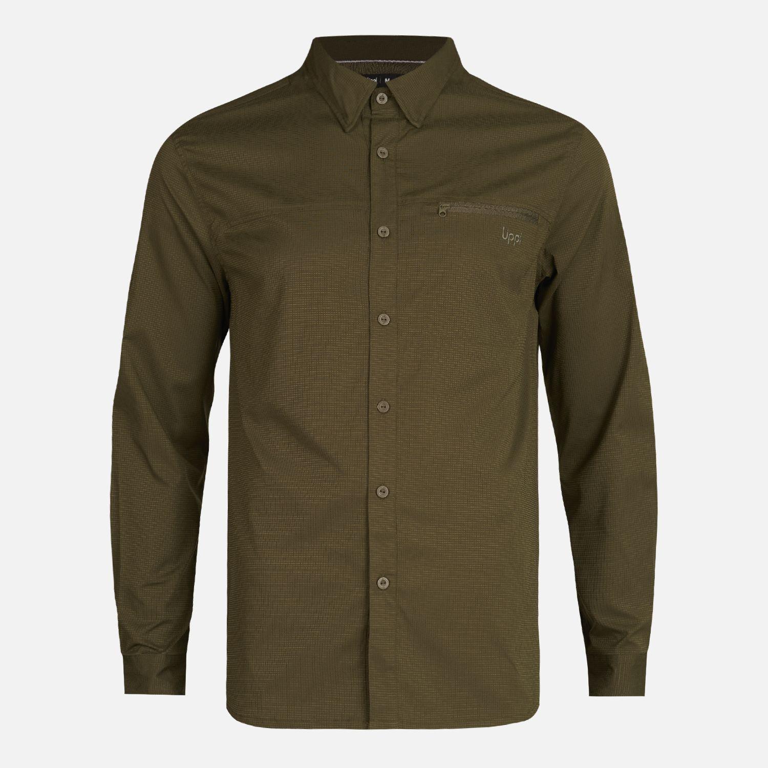 Camisa Hombre Rosselot Long Sleeve Q-Dry Shirt Verde Militar Lippi-0