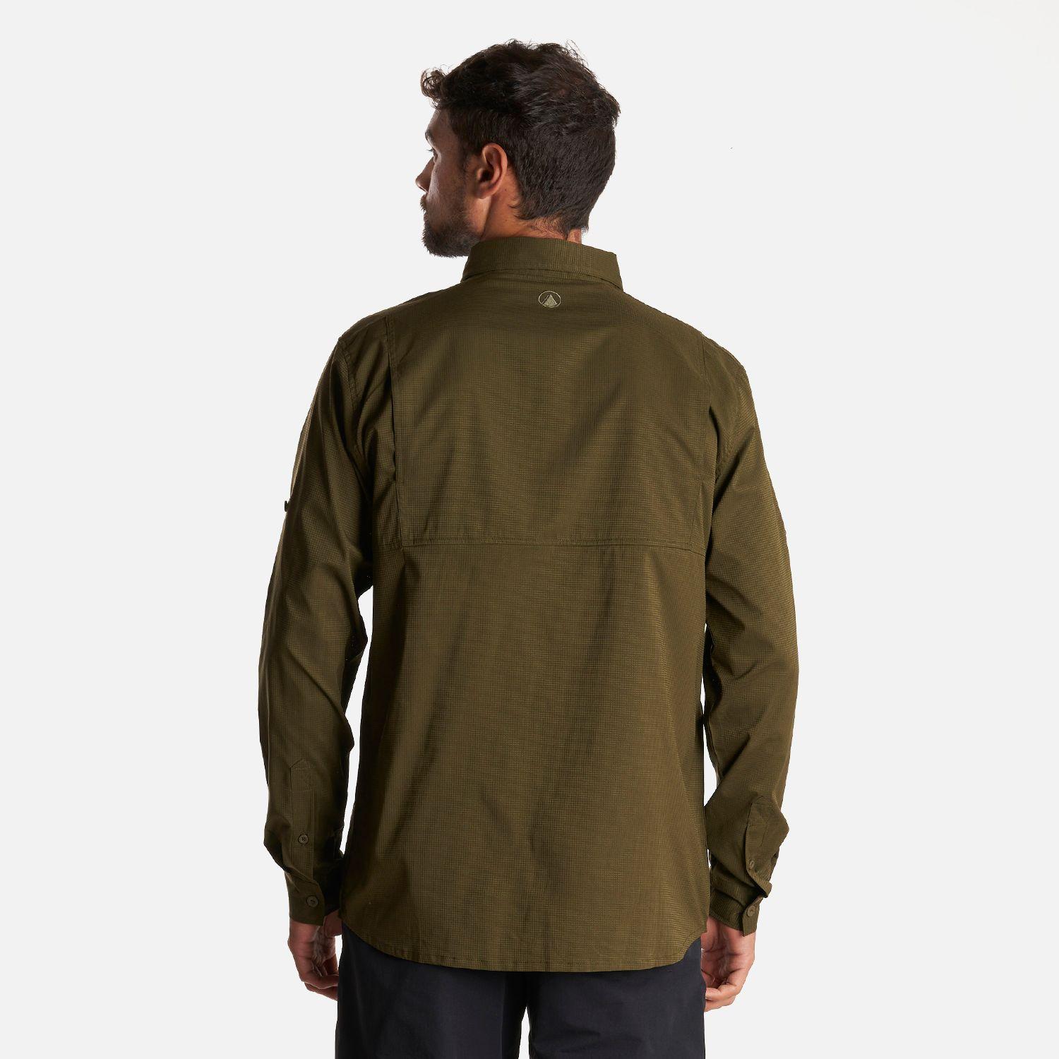 Camisa Hombre Rosselot Long Sleeve Q-Dry Shirt Verde Militar Lippi-3