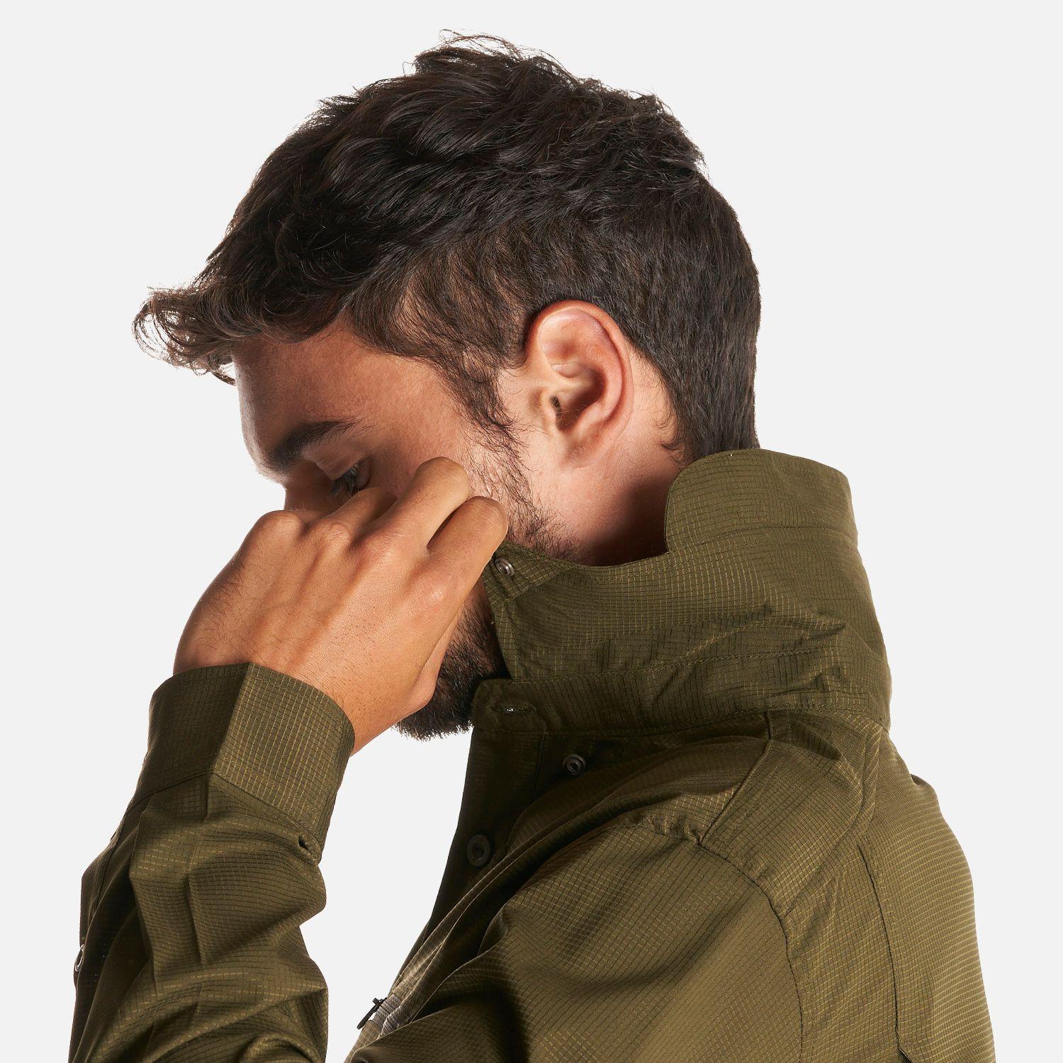 Camisa Hombre Rosselot Long Sleeve Q-Dry Shirt Verde Militar Lippi-5