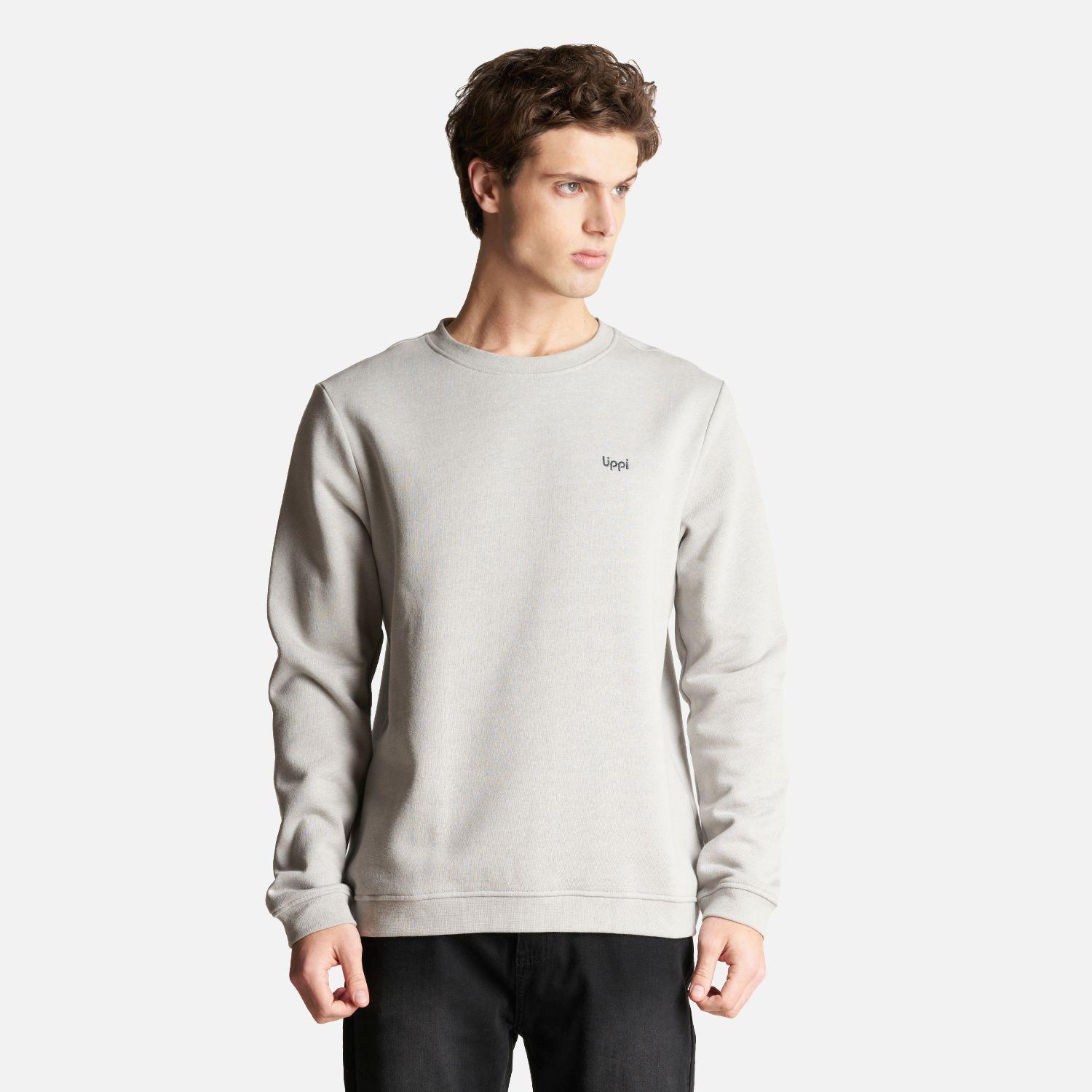 Poleron Hombre Insigne Sweatshirt Melange Gris Lippi-1