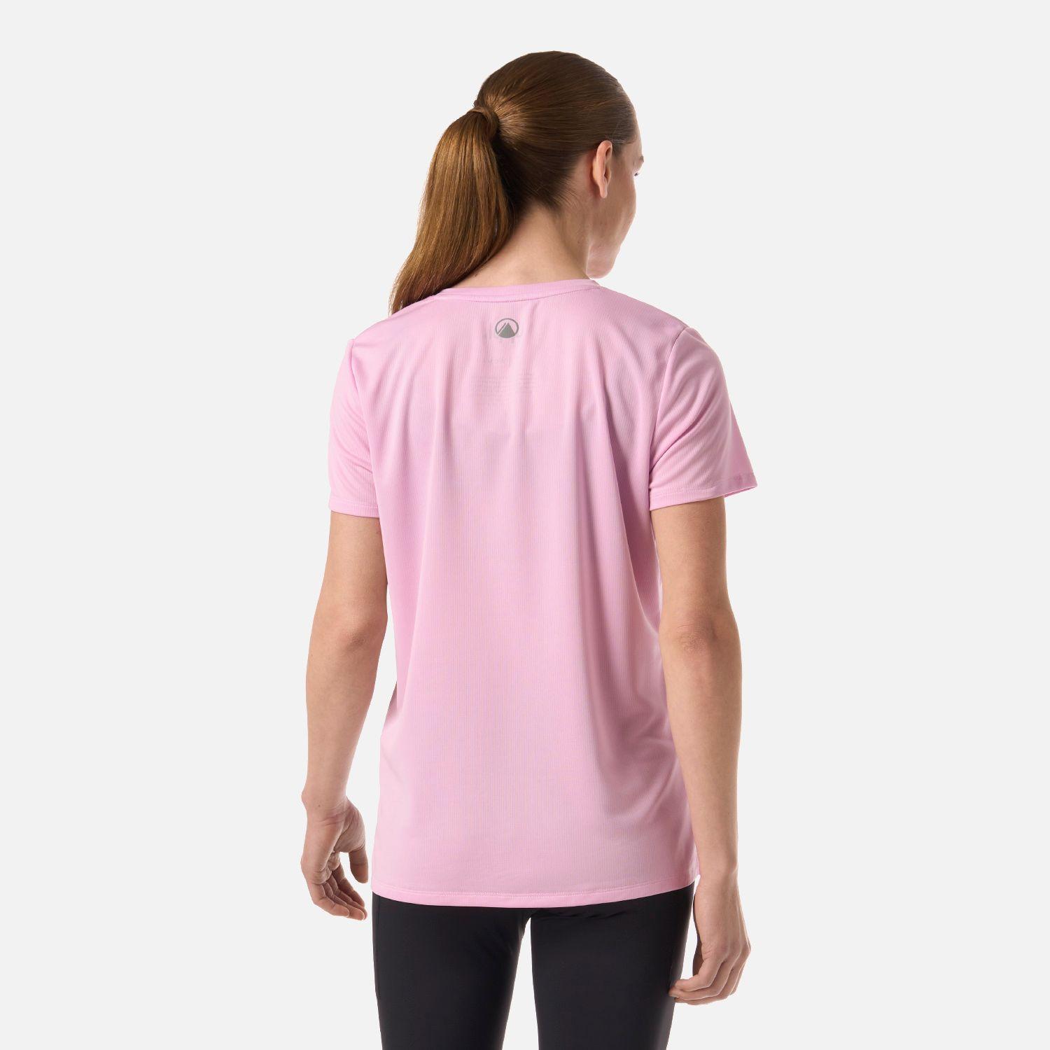 Polera Mujer Core V-Neck Q-Dry T-Shirt Rosa Lippi V26-2